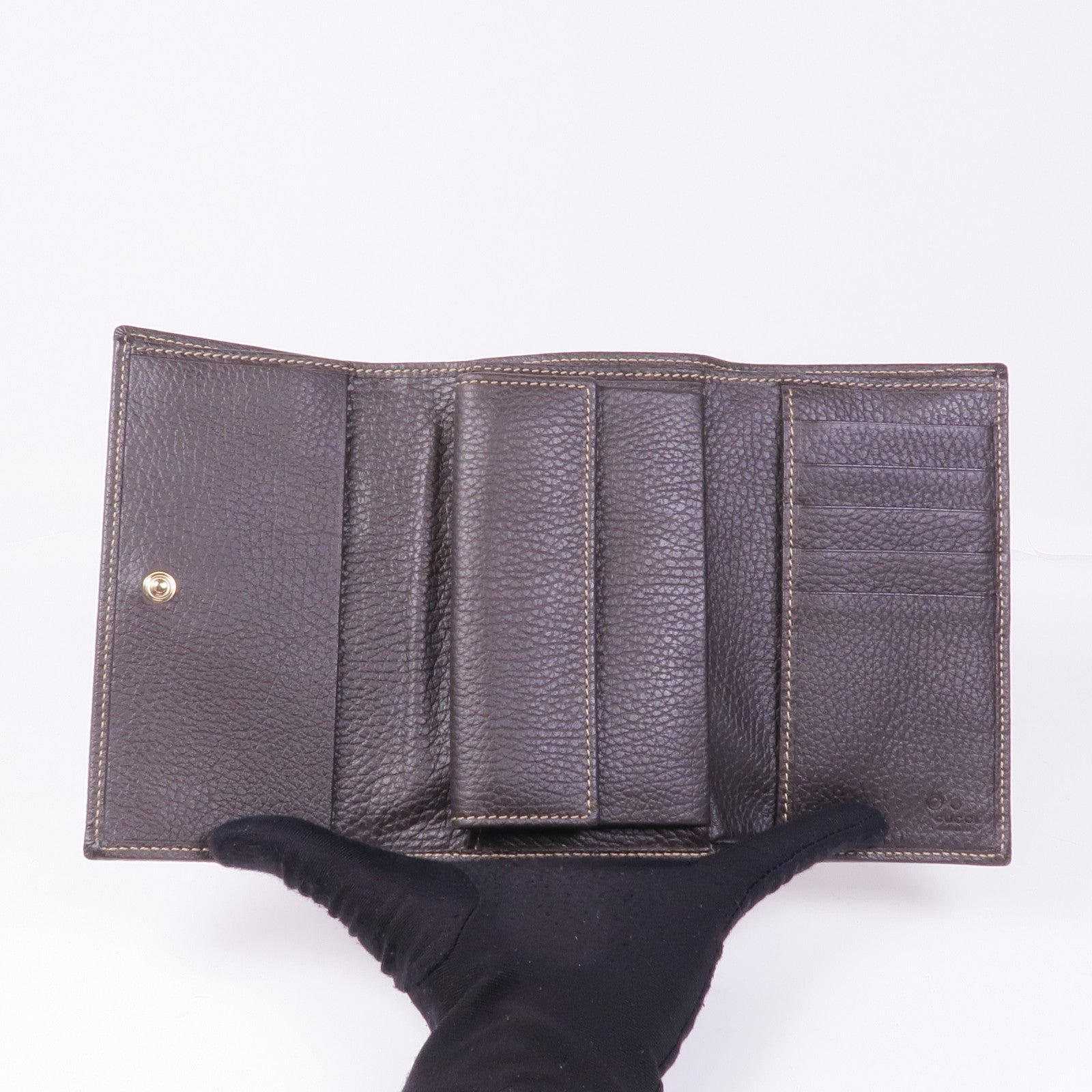 GUCCI 帆布Wallet金扣錢包