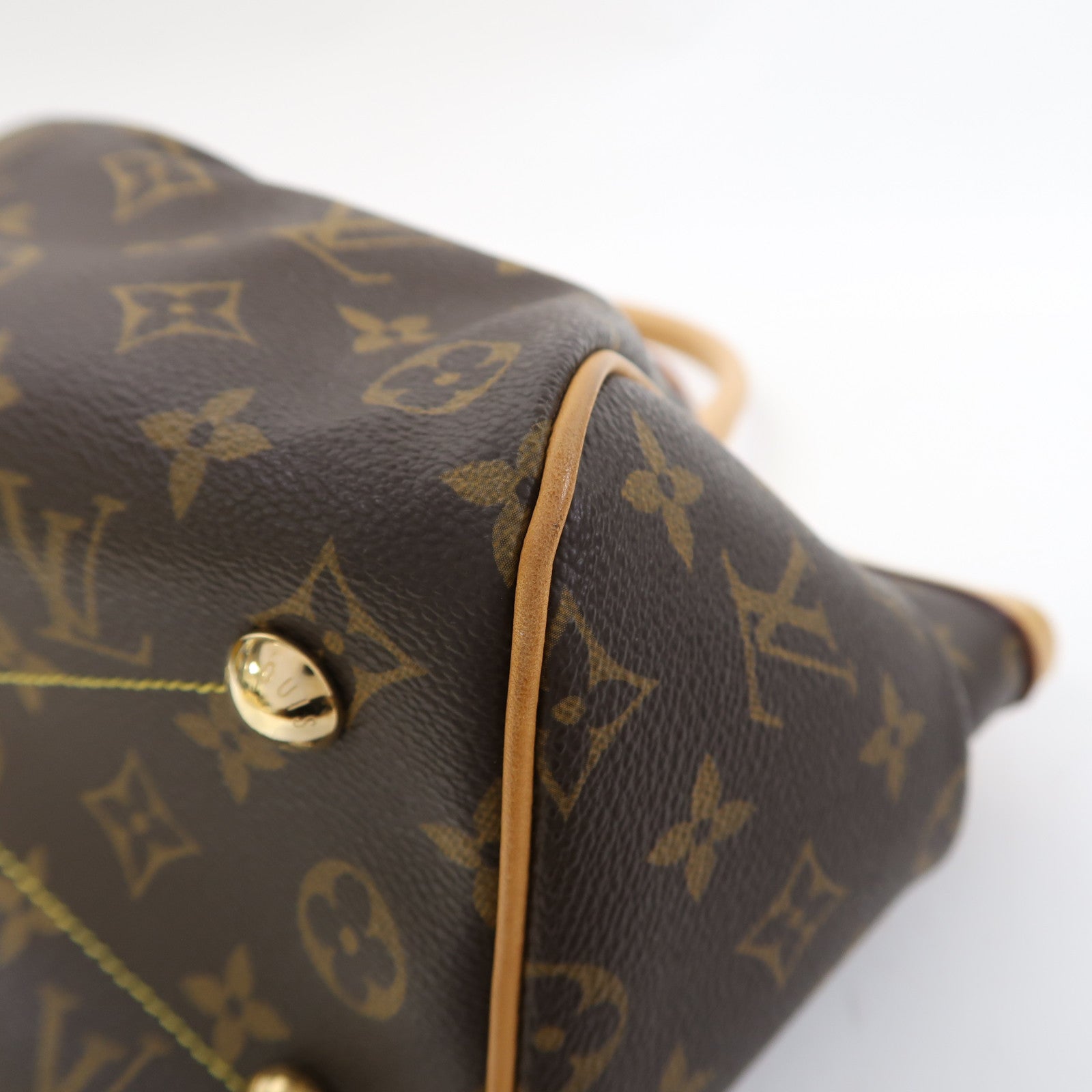 LOUIS VUITTON Monogram Tivoli PM金扣手挽袋啡色
