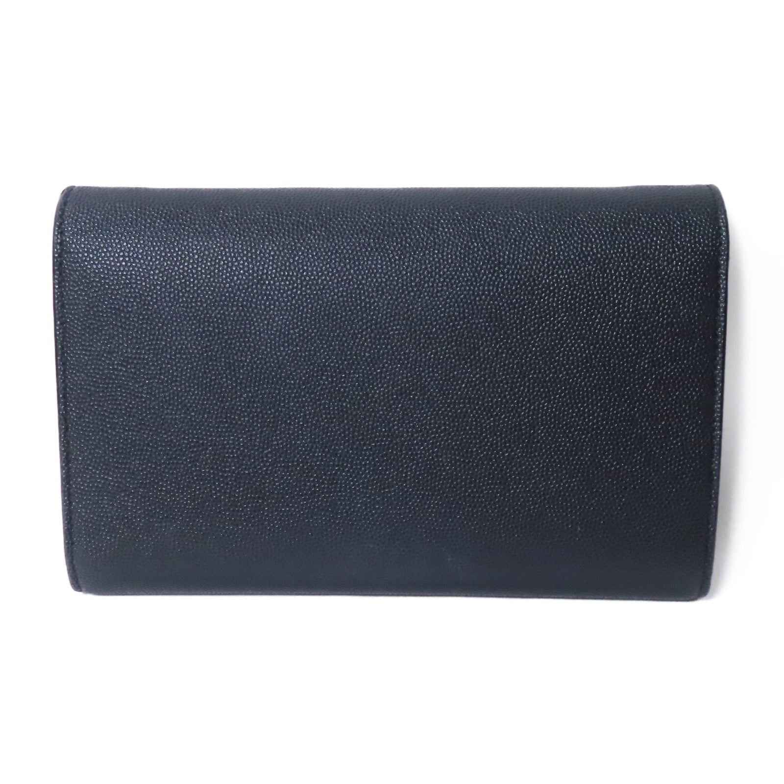 YVES SAINT LAURENT 牛皮皮革Chain Shoulder金扣鏈帶肩背袋肩背袋黑色