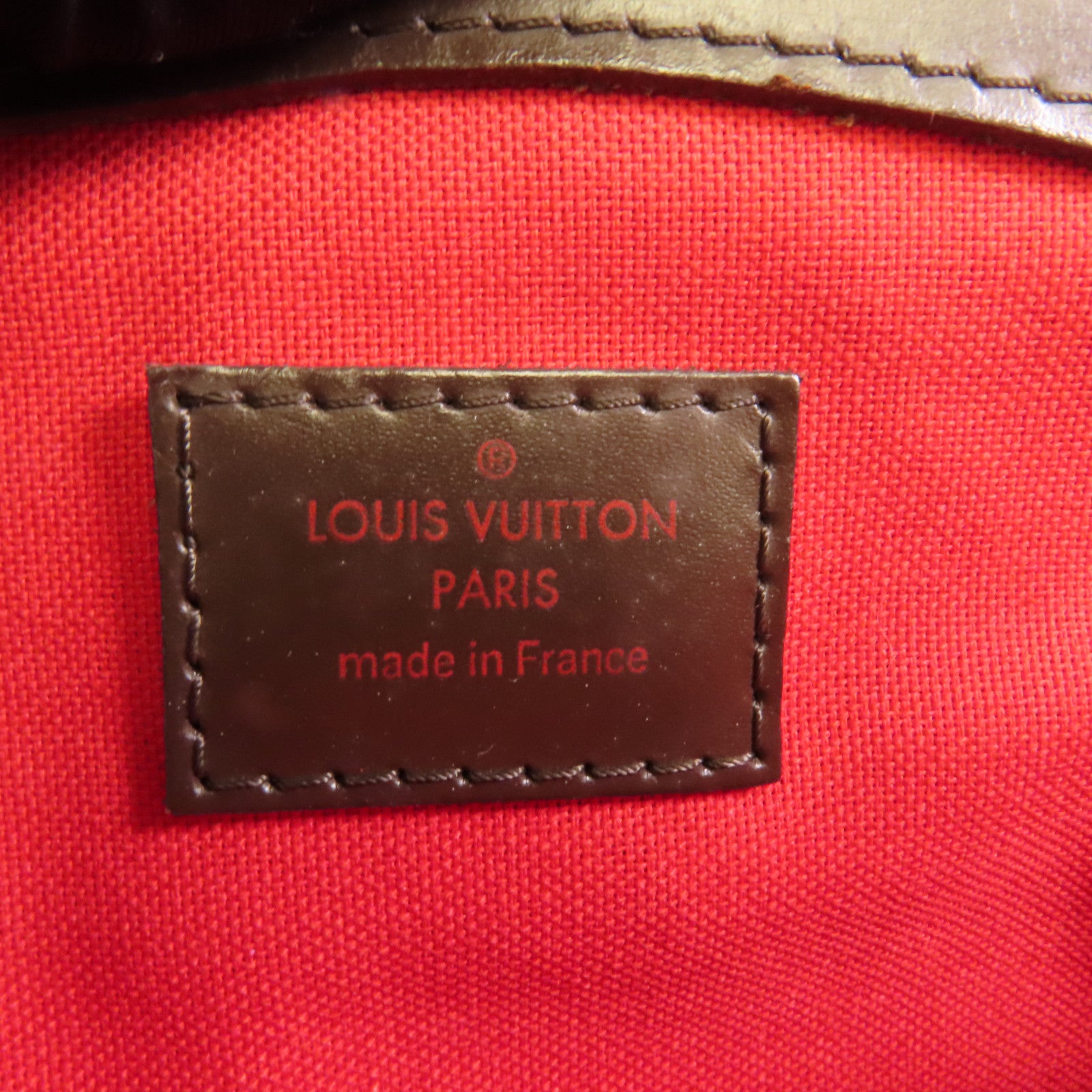 LOUIS VUITTON Damier Verona PM金扣手挽袋