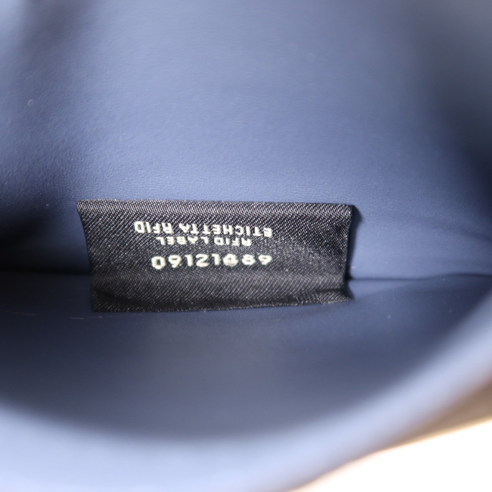 FENDI SHW Squared Card Case Leather/Coated Canvas Blue/Brown 7341