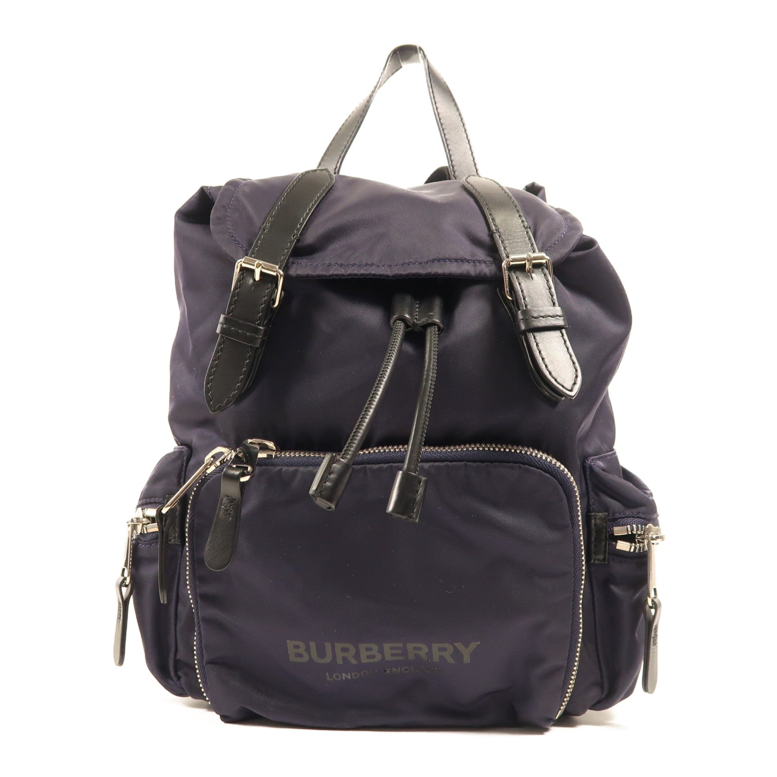 BURBERRY 尼龍Backpack銀扣背包