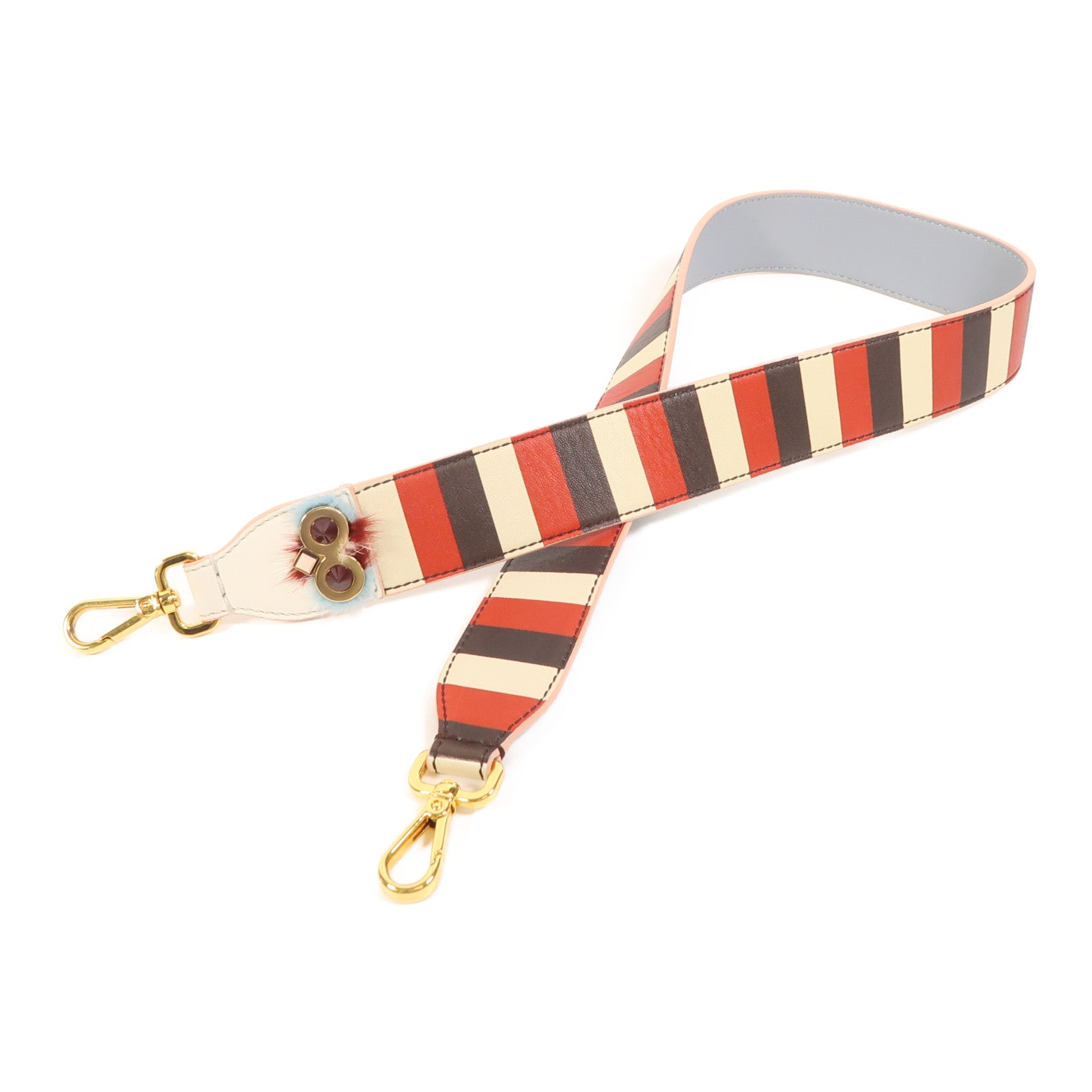 FENDI Fur/牛皮皮革Strap肩背帶