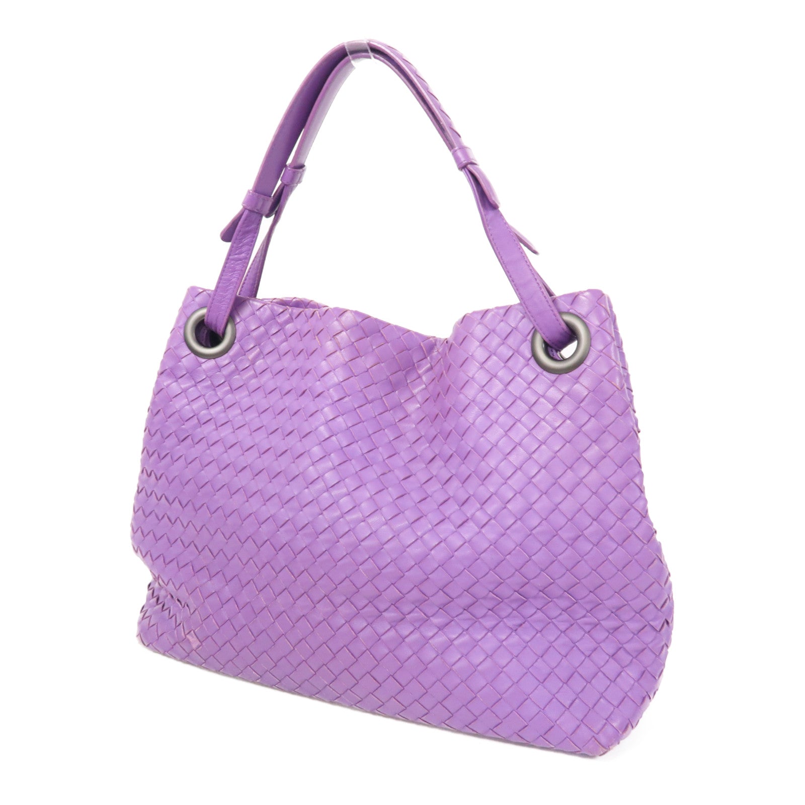 BOTTEGA VENETA 織紋皮革Shoulder Bag肩背袋紫色