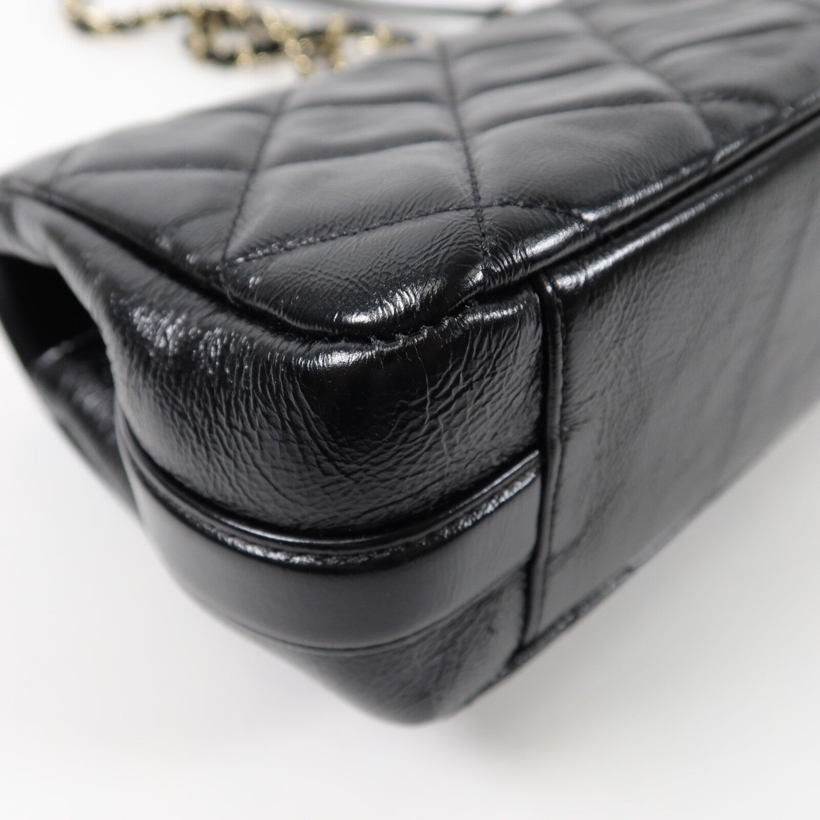 CHANEL 漆皮皮革Diana Flap鏈帶肩背袋