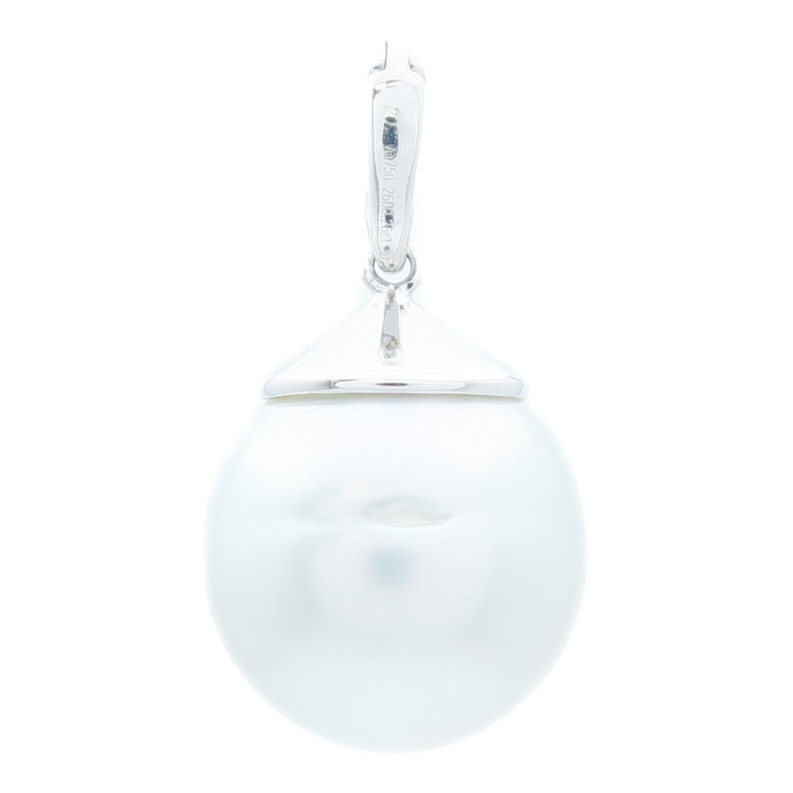 JEWELRY 18K白金Pearl Diamond Pendant Top珍珠/鑽石吊墜
