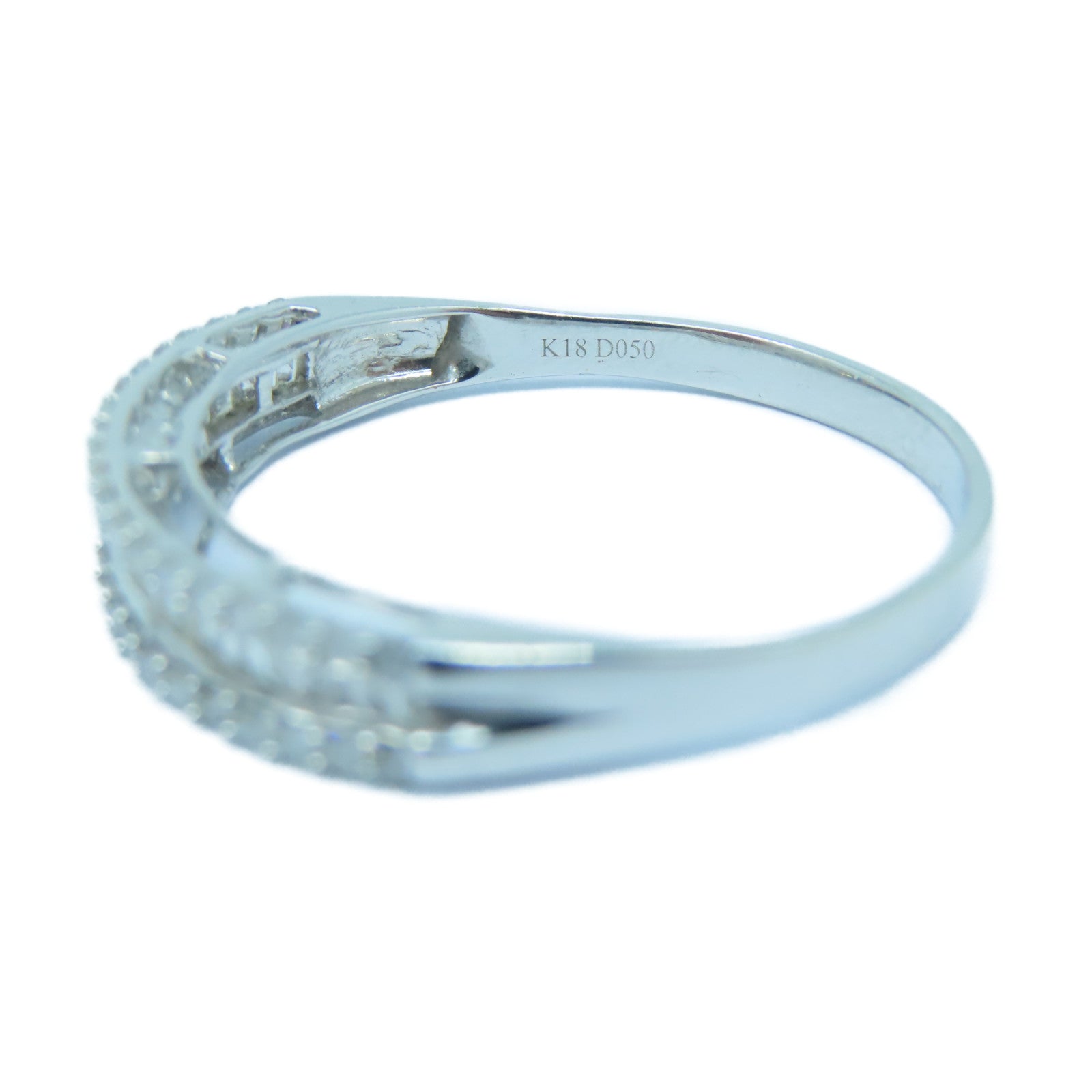 JEWELRY 【激減優惠】18K白金Diamond Ring鑽石戒指US#10