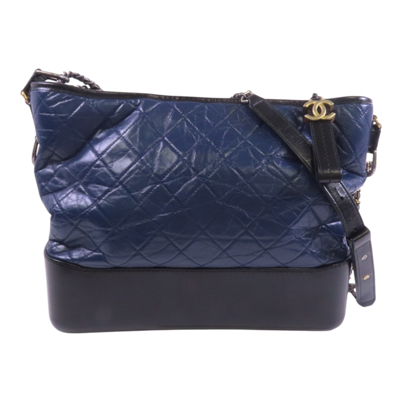 CHANEL 牛皮皮革Gabrielle Large金扣鏈帶肩背袋