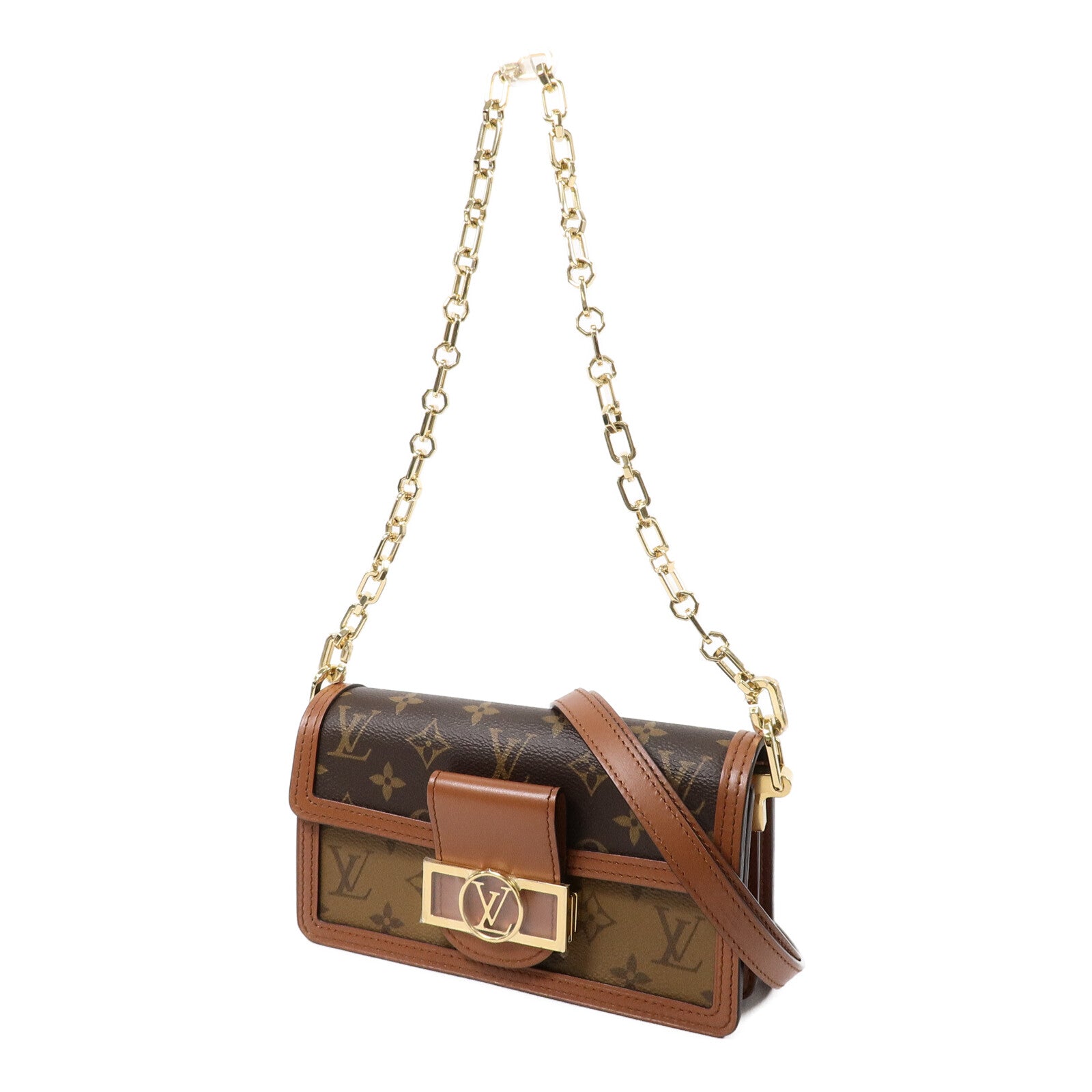 LOUIS VUITTON Monogram Reverse Dauphine East West手挽肩背兩用袋