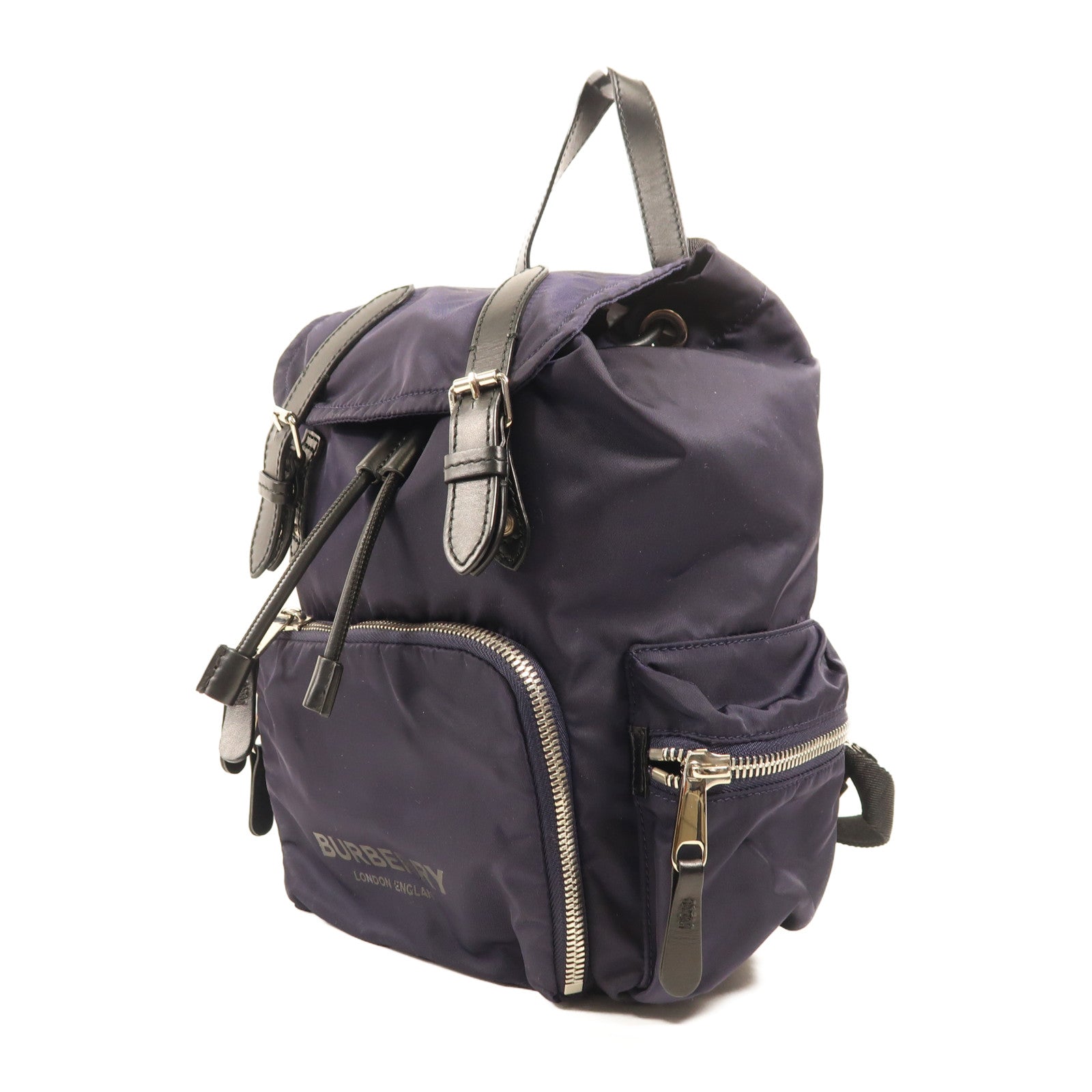 BURBERRY 尼龍Backpack銀扣背包