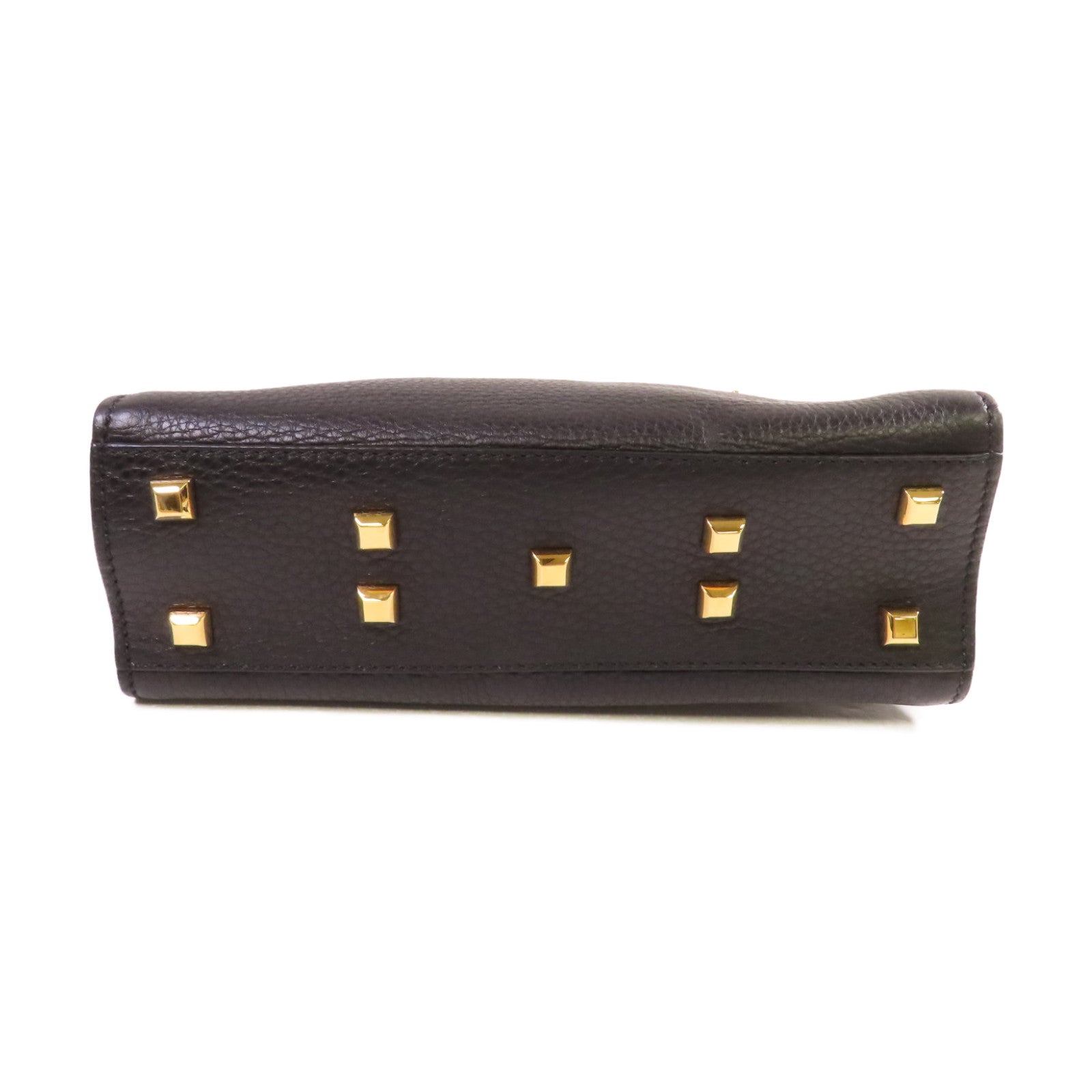 Valentino 牛皮皮革2Way Shoulder Bag金扣手挽肩背兩用袋黑色