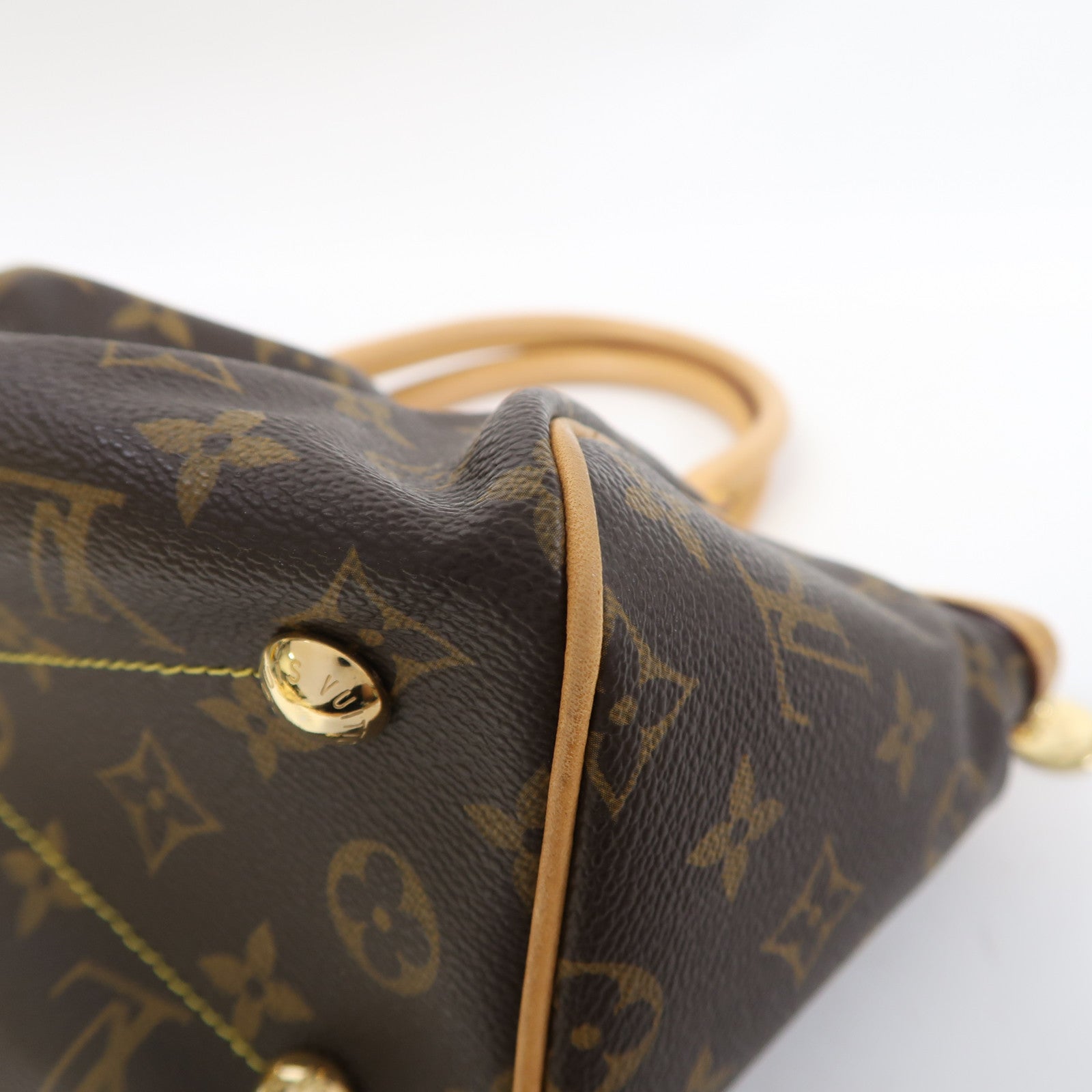 LOUIS VUITTON Monogram Tivoli PM金扣手挽袋啡色