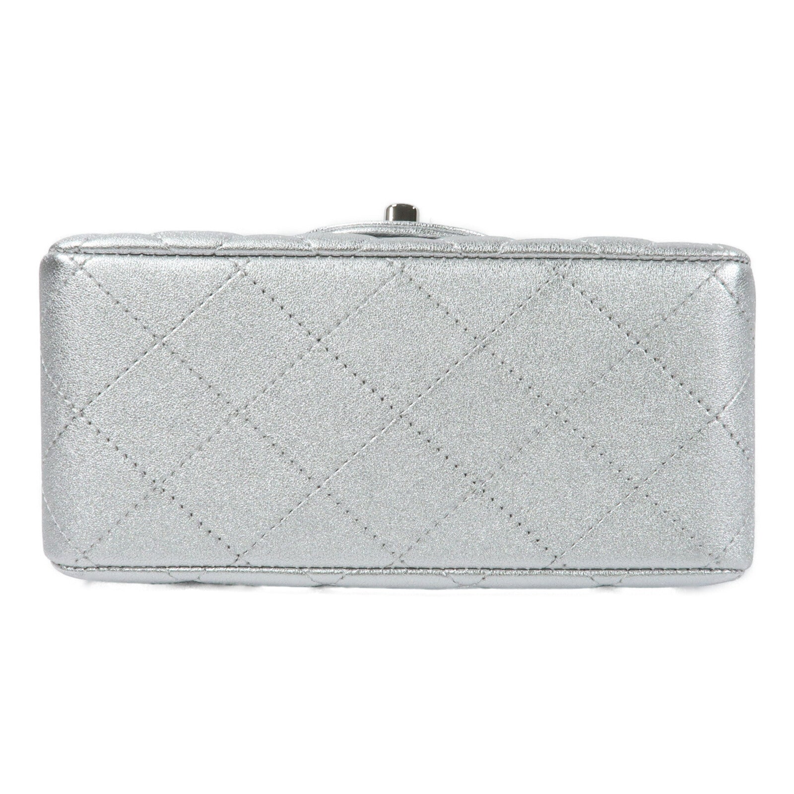 CHANEL 牛皮皮革Mini Classic 17銀扣鏈帶肩背袋