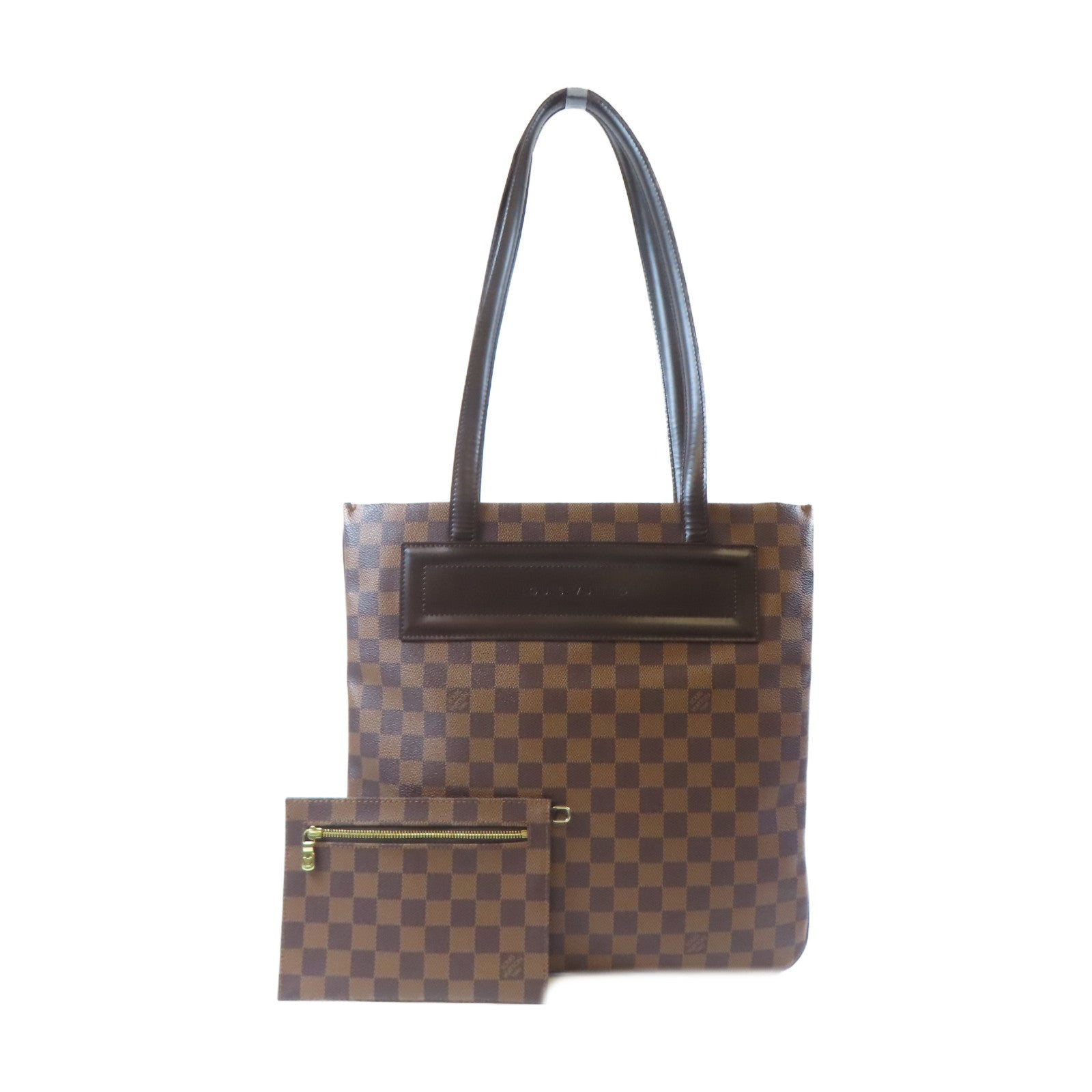 LOUIS VUITTON Damier Ebene Clifton金扣肩背袋啡色