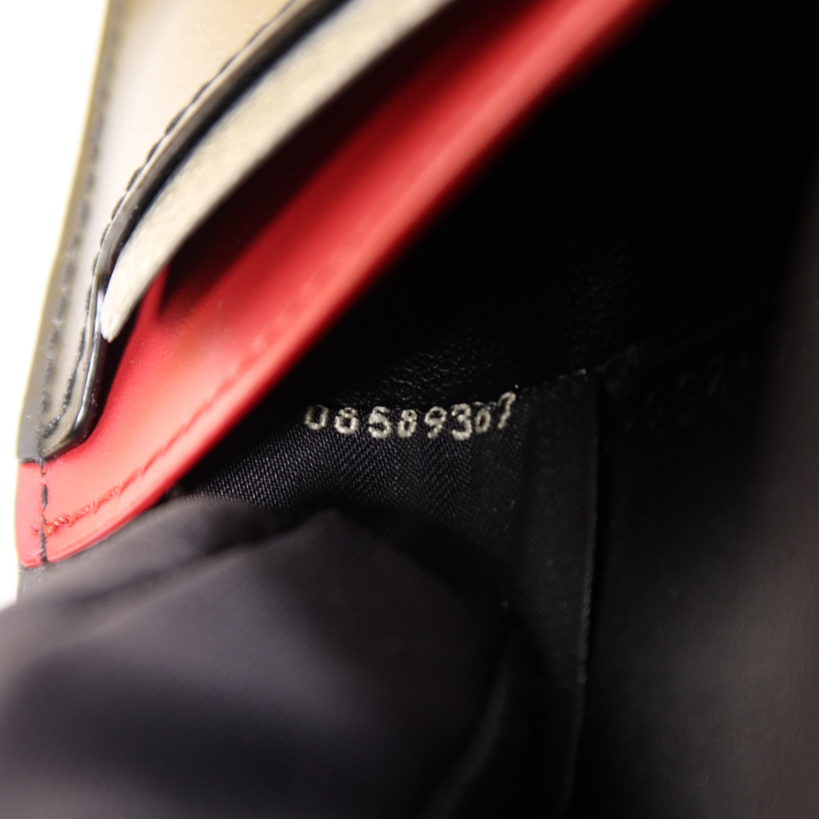 FENDI SHW Shadow Card Case Calfskin Leather Black