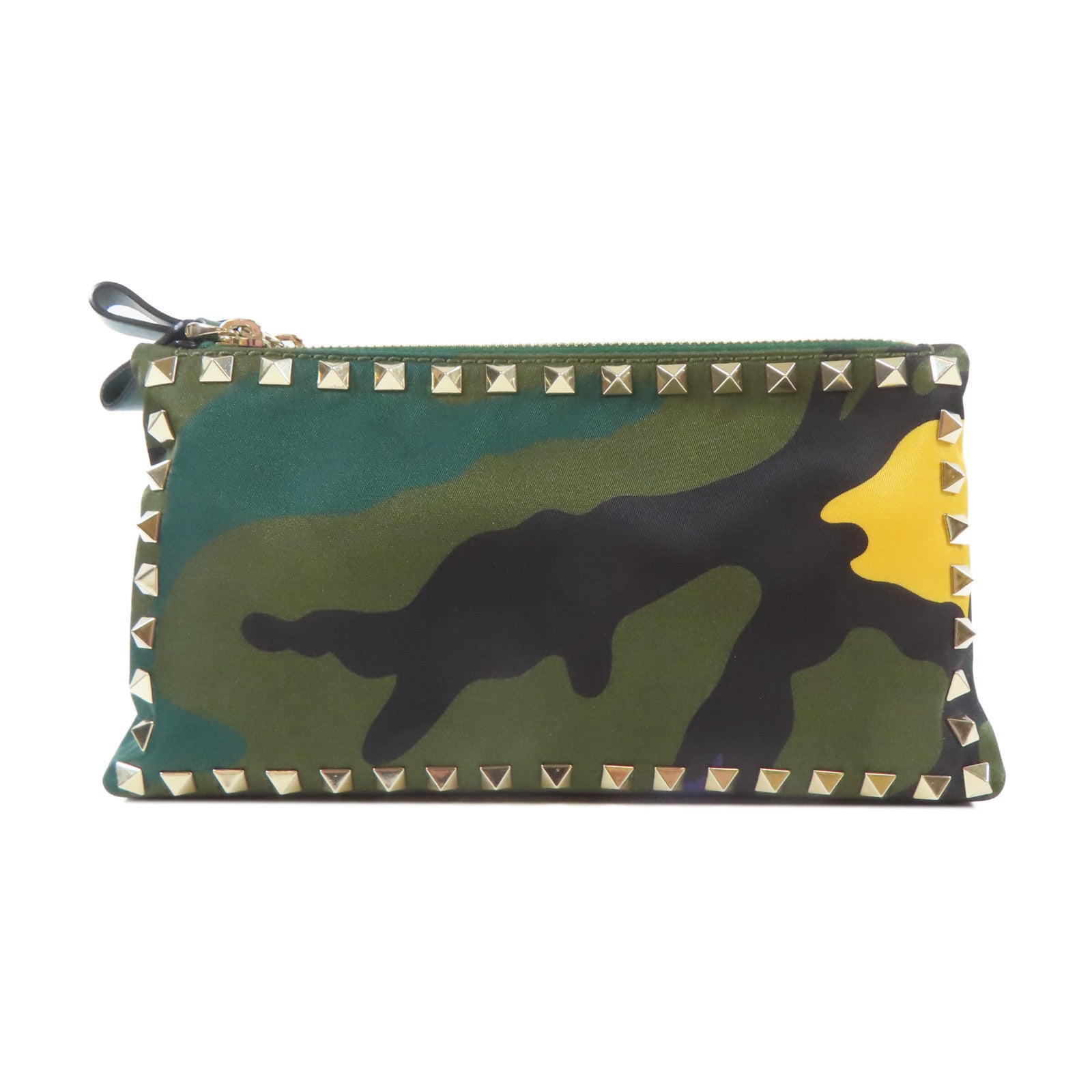 Valentino 【激減優惠】尼龍Clutch Bag金扣手拿包迷彩色