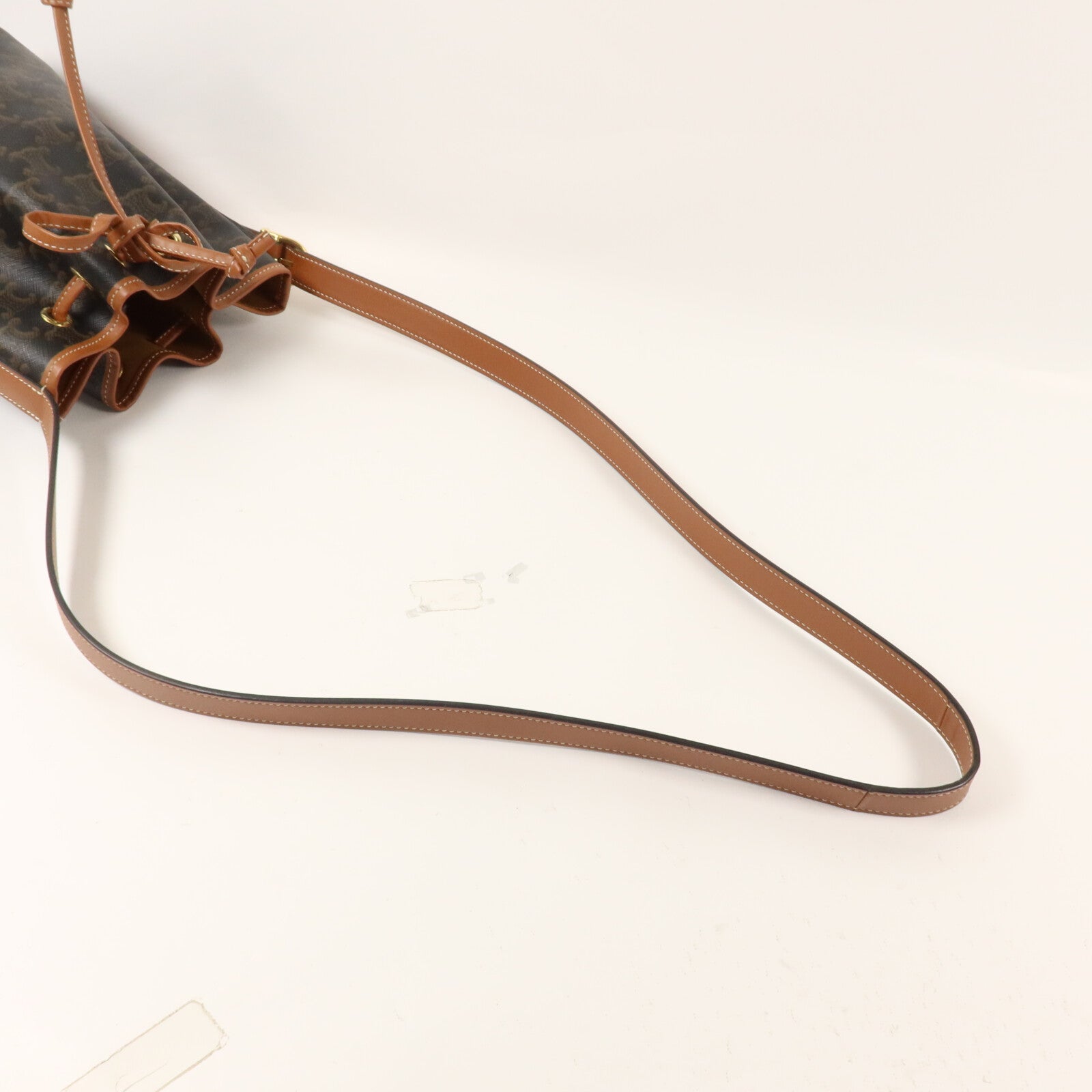 CELINE 塗層帆布Triomphe Drawstring Small Bucket肩背袋