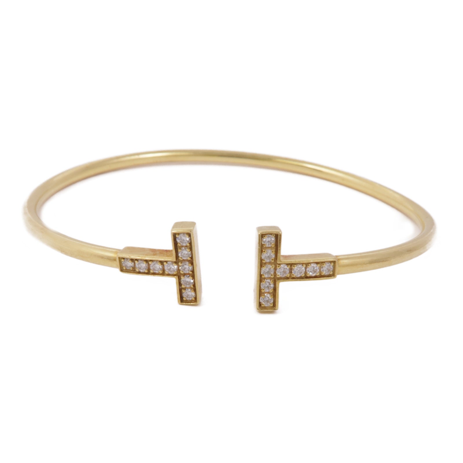 TIFFANY＆CO 18K黃金/鑽石T Wire Bracelet手鐲– Brand Off Hong