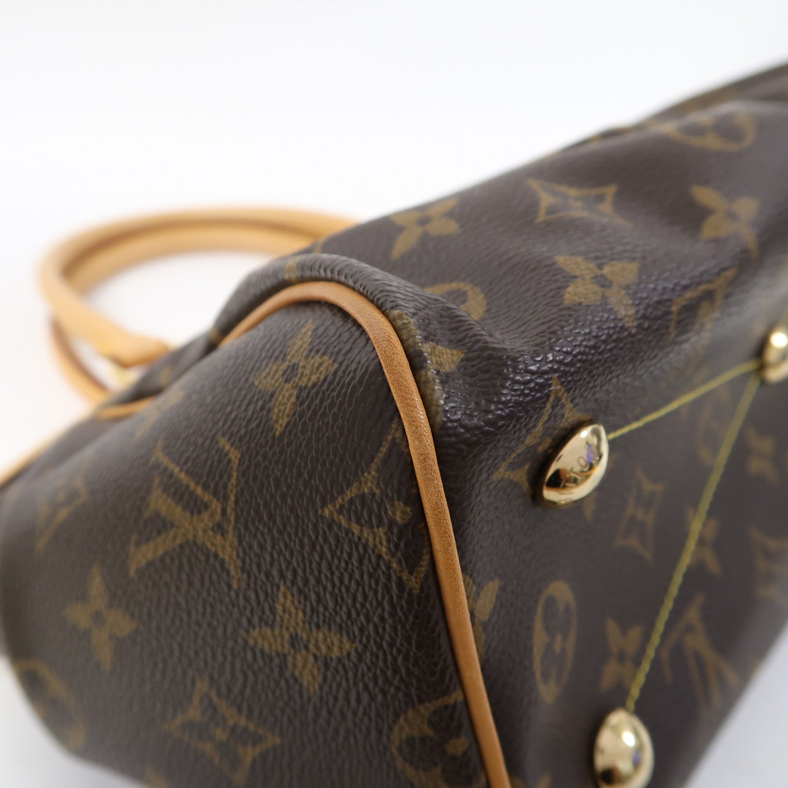 LOUIS VUITTON Monogram Tivoli PM金扣手挽袋啡色
