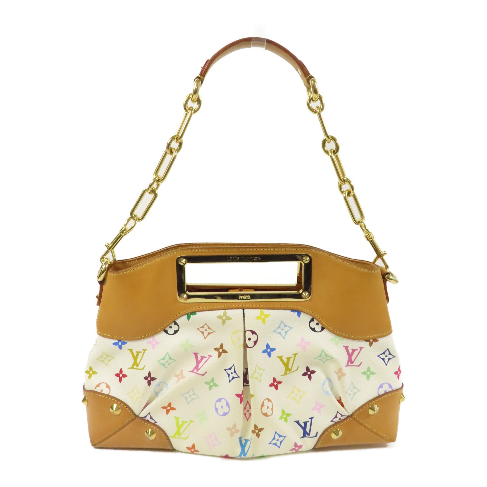 LOUIS VUITTON Monogram Multicolore Judy MM金扣手挽肩背兩用袋