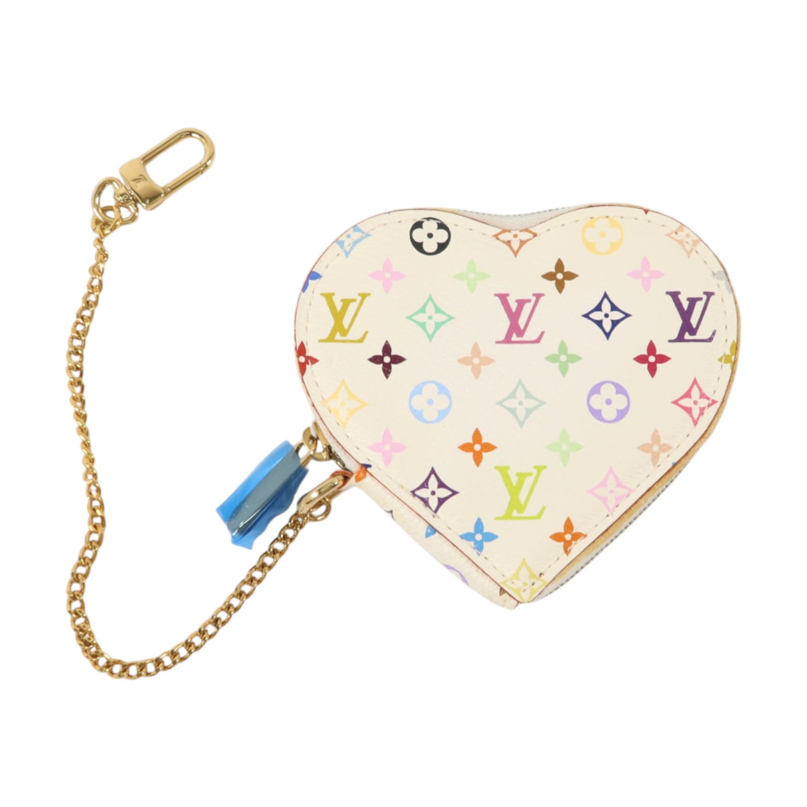 LOUIS VUITTON Monogram Multicolore Porte Monnaie Coeur金扣零錢包