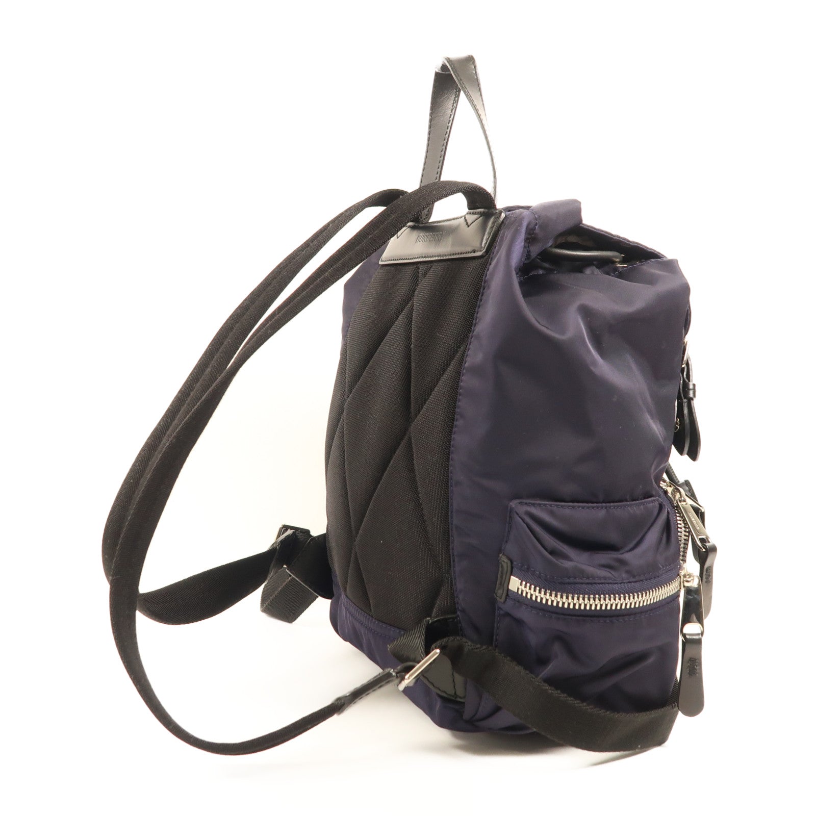 BURBERRY 尼龍Backpack銀扣背包