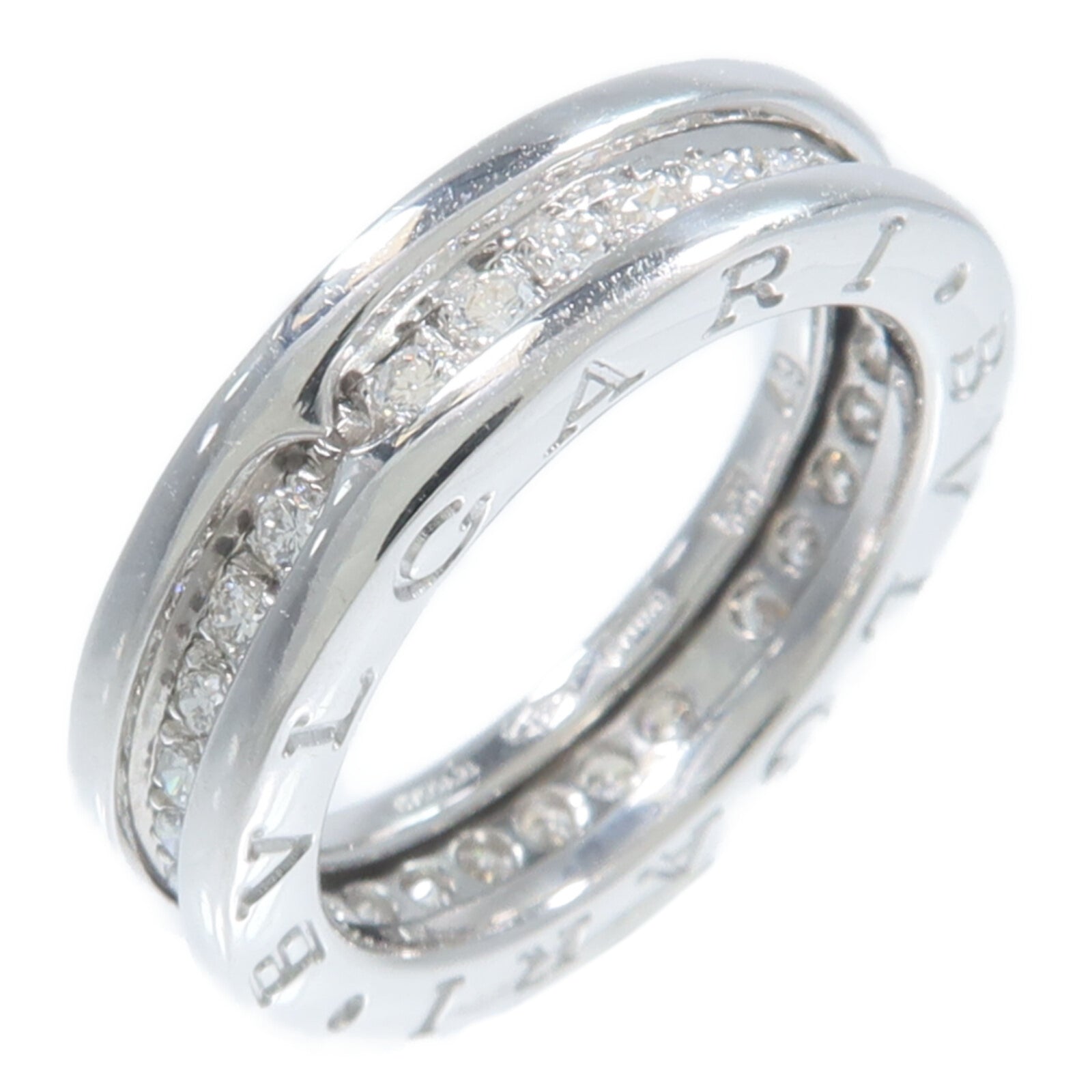 BVLGARI 18K白金B-zero1 Diamond鑽石戒指