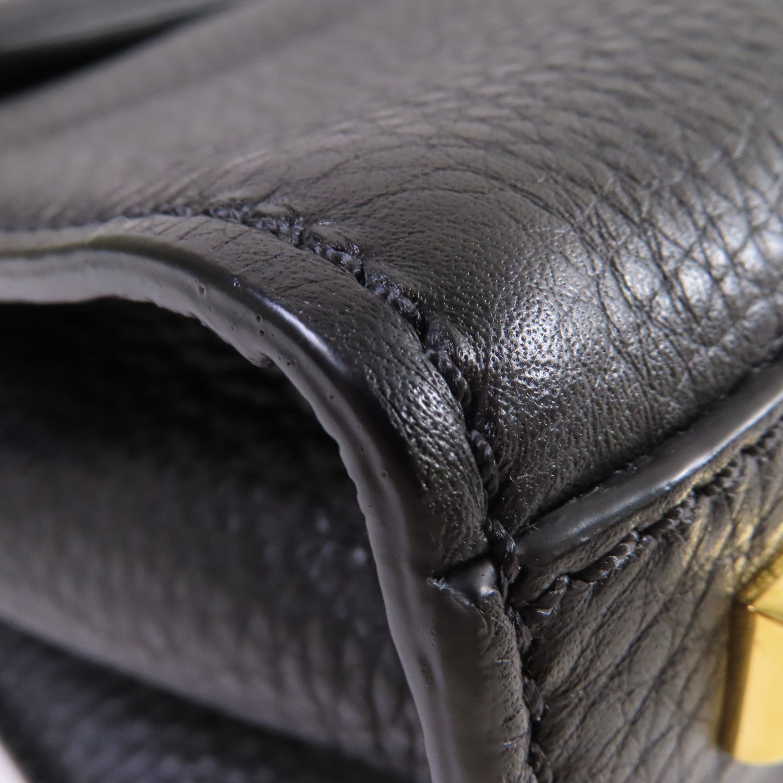 Valentino 牛皮皮革2Way Shoulder Bag金扣手挽肩背兩用袋黑色