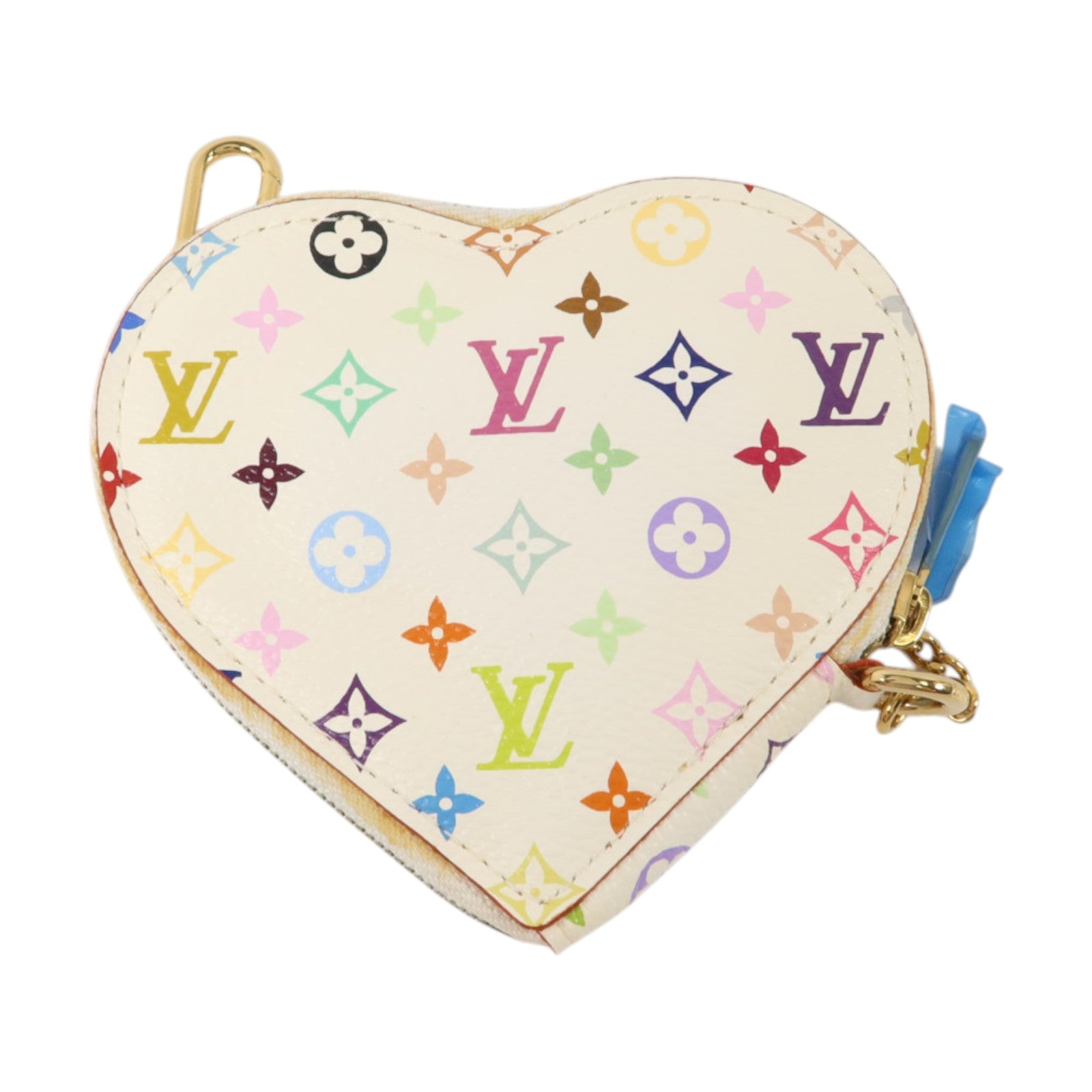 LOUIS VUITTON Monogram Multicolore Porte Monnaie Coeur金扣零錢包