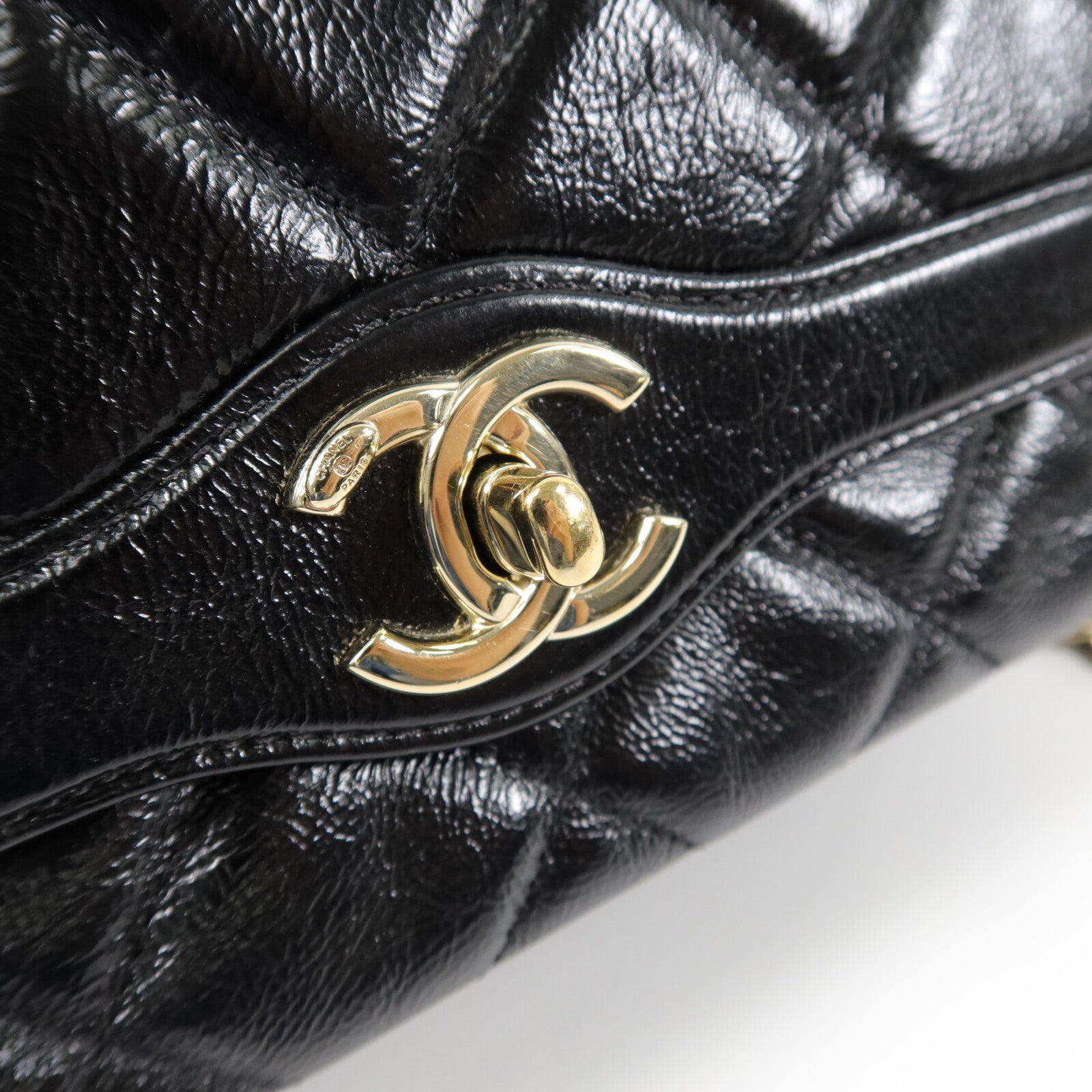 CHANEL 漆皮皮革Diana Flap鏈帶肩背袋