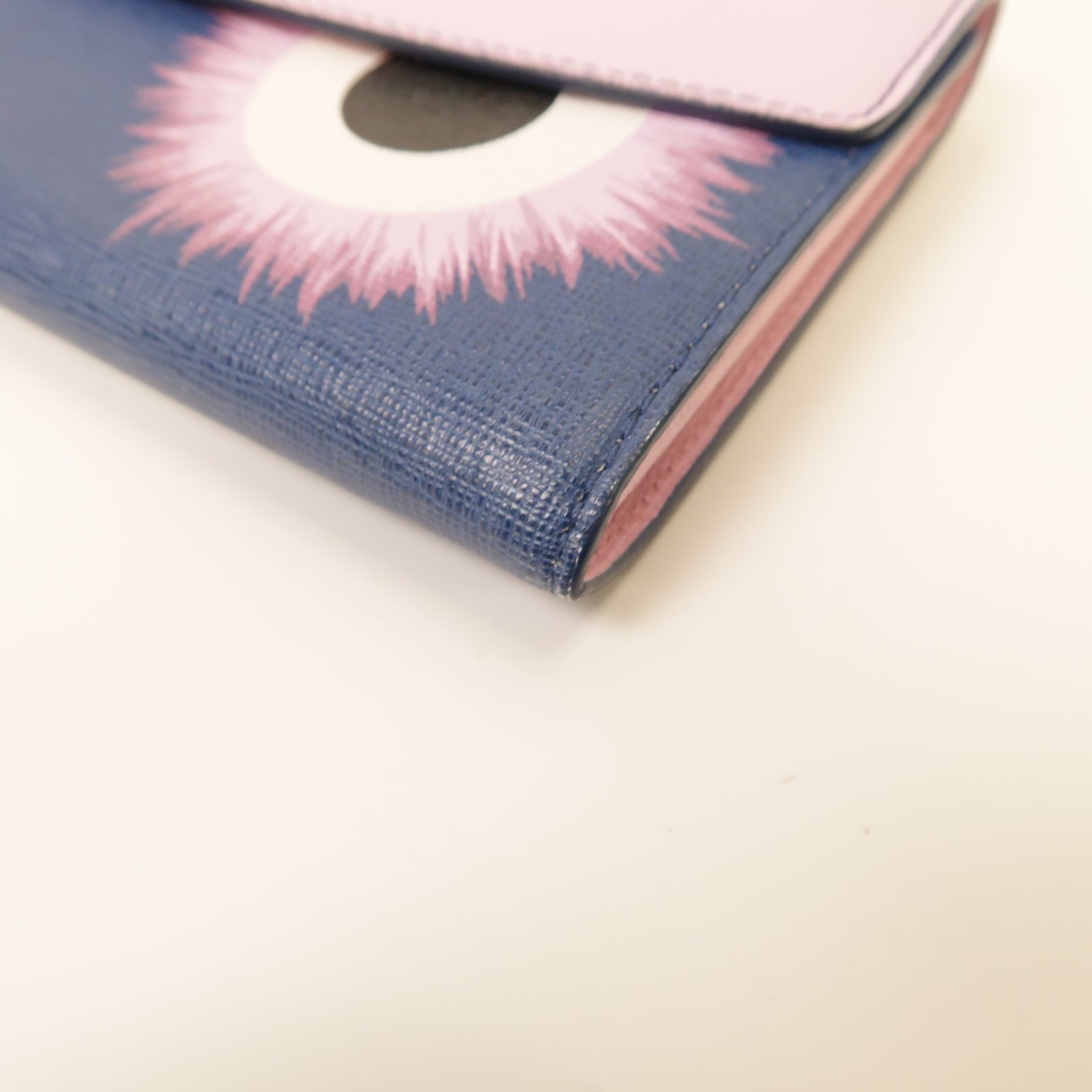 FENDI 【激減優惠】塗層帆布Long Wallet金扣長錢包藍色/粉紅色/紫色