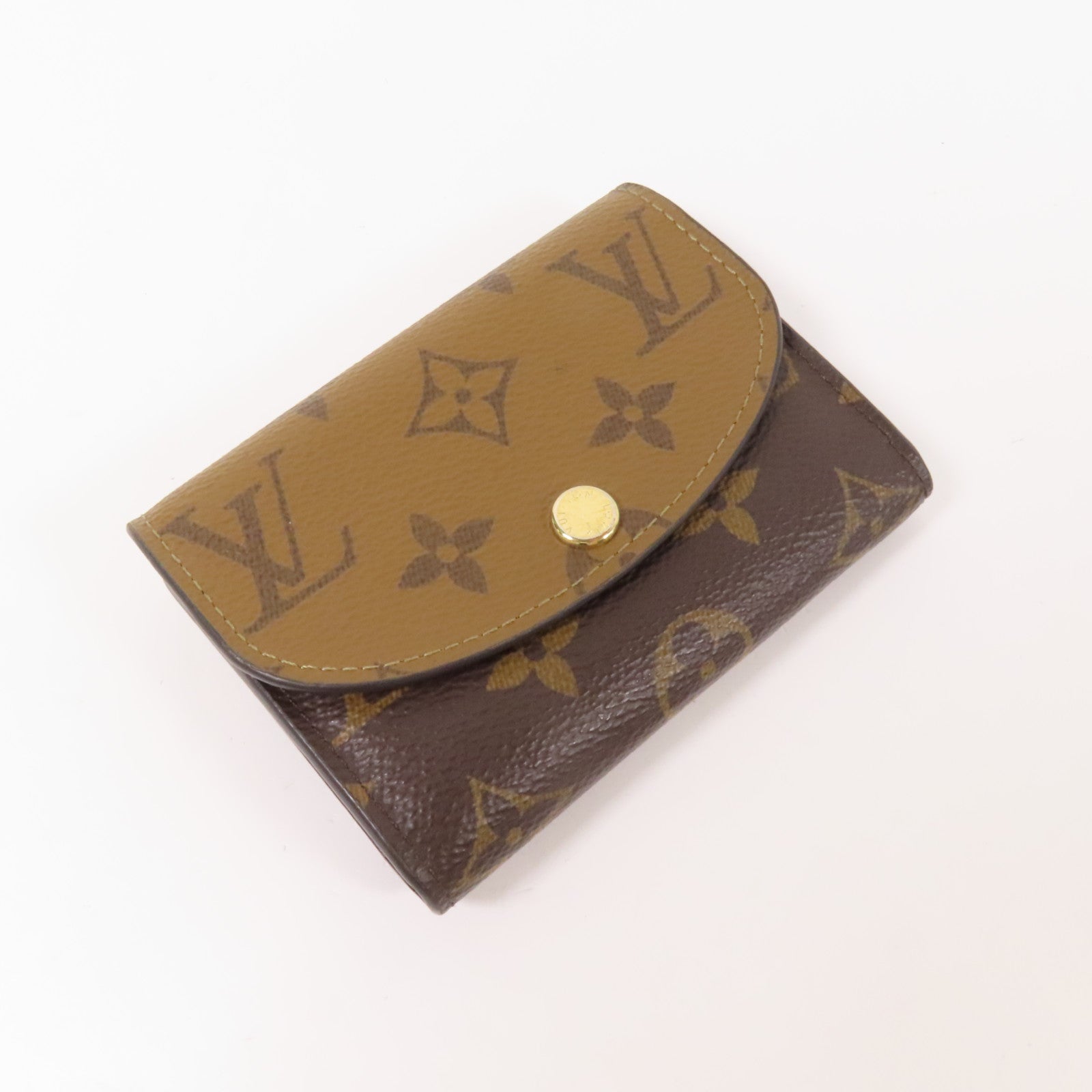 LOUIS VUITTON Monogram Reverse Cannes Rosalie Coin Purse金扣零錢包