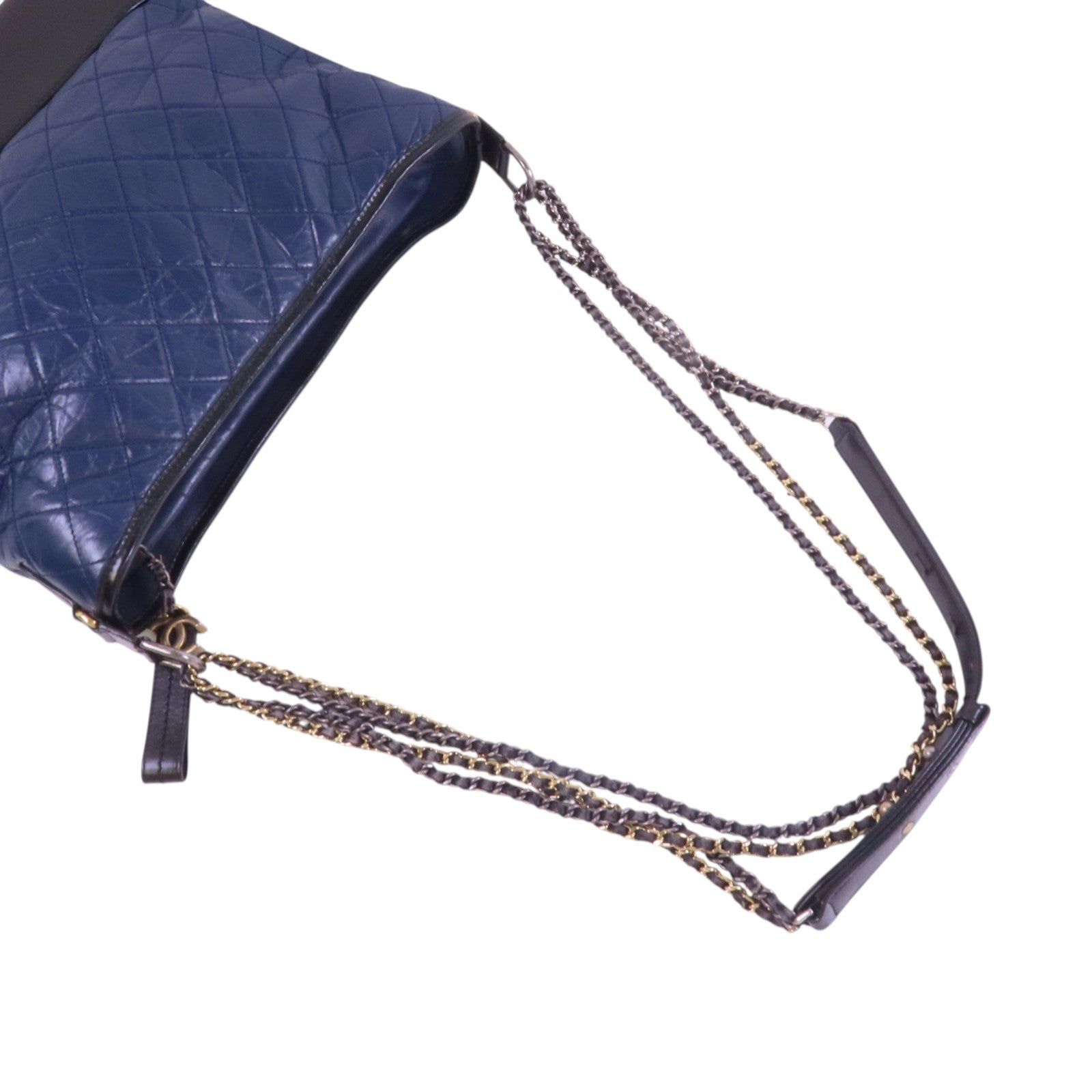 CHANEL 牛皮皮革Gabrielle Large金扣鏈帶肩背袋