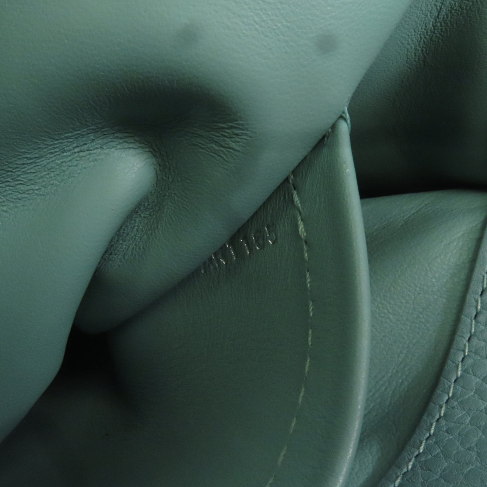 LOUIS VUITTON LV SHW Capuciness MM Handbag M48864 Calfskin Leather Black/Green