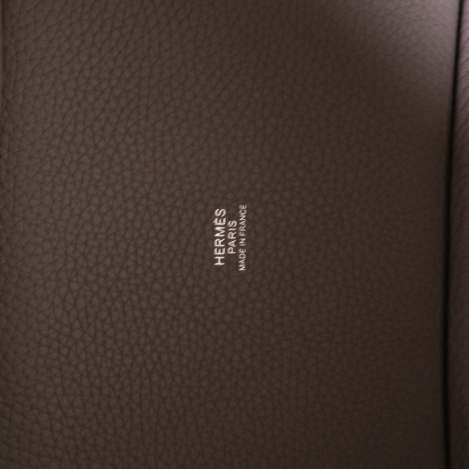 HERMES Clemence皮革Picotin PM手挽袋Gris Meyer