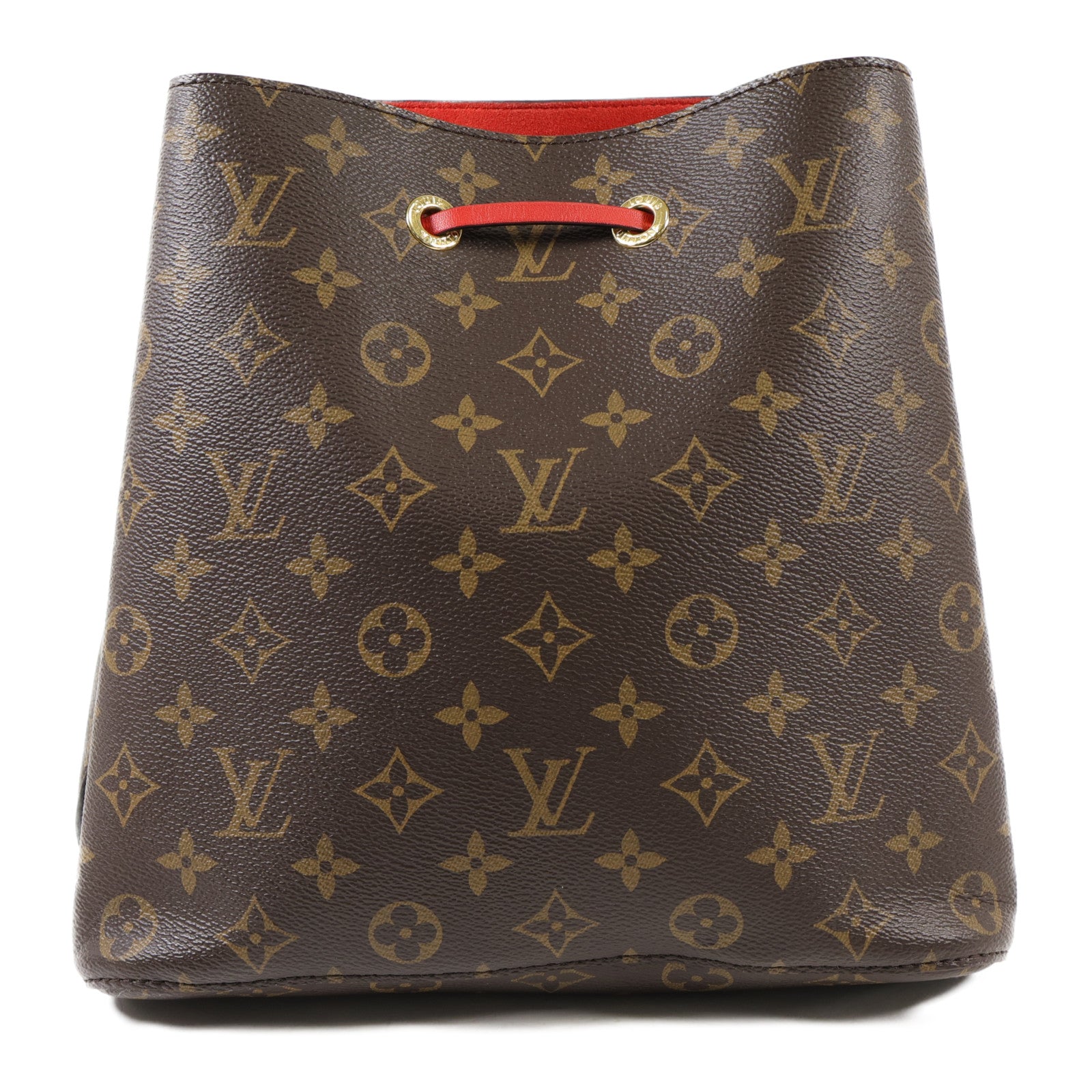 LOUIS VUITTON Monogram Neo Noe Bucket Bag金扣肩背袋Coquelicot
