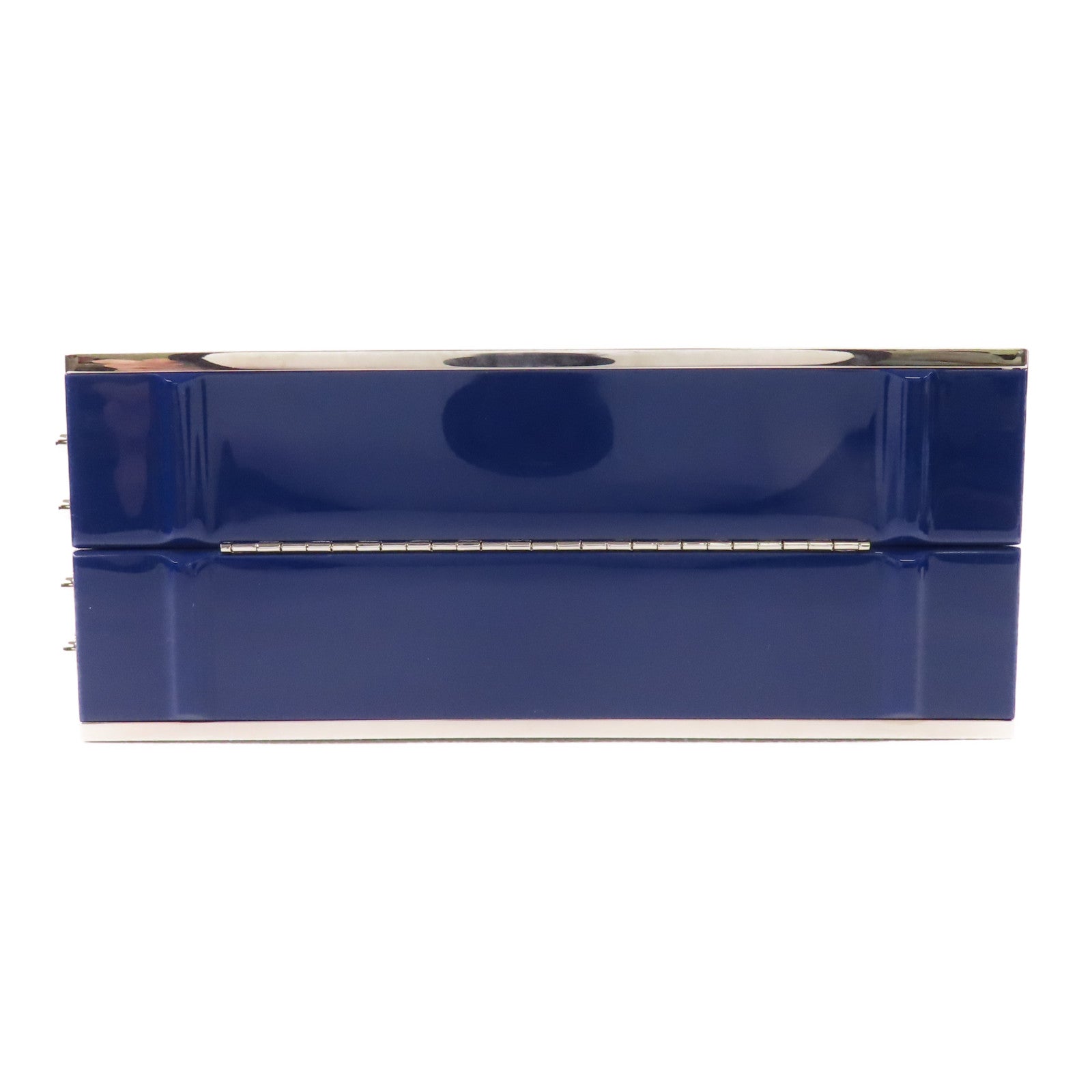 CHANEL 金屬/Acrylic Shipping Container Minaudiere銀扣鏈帶肩