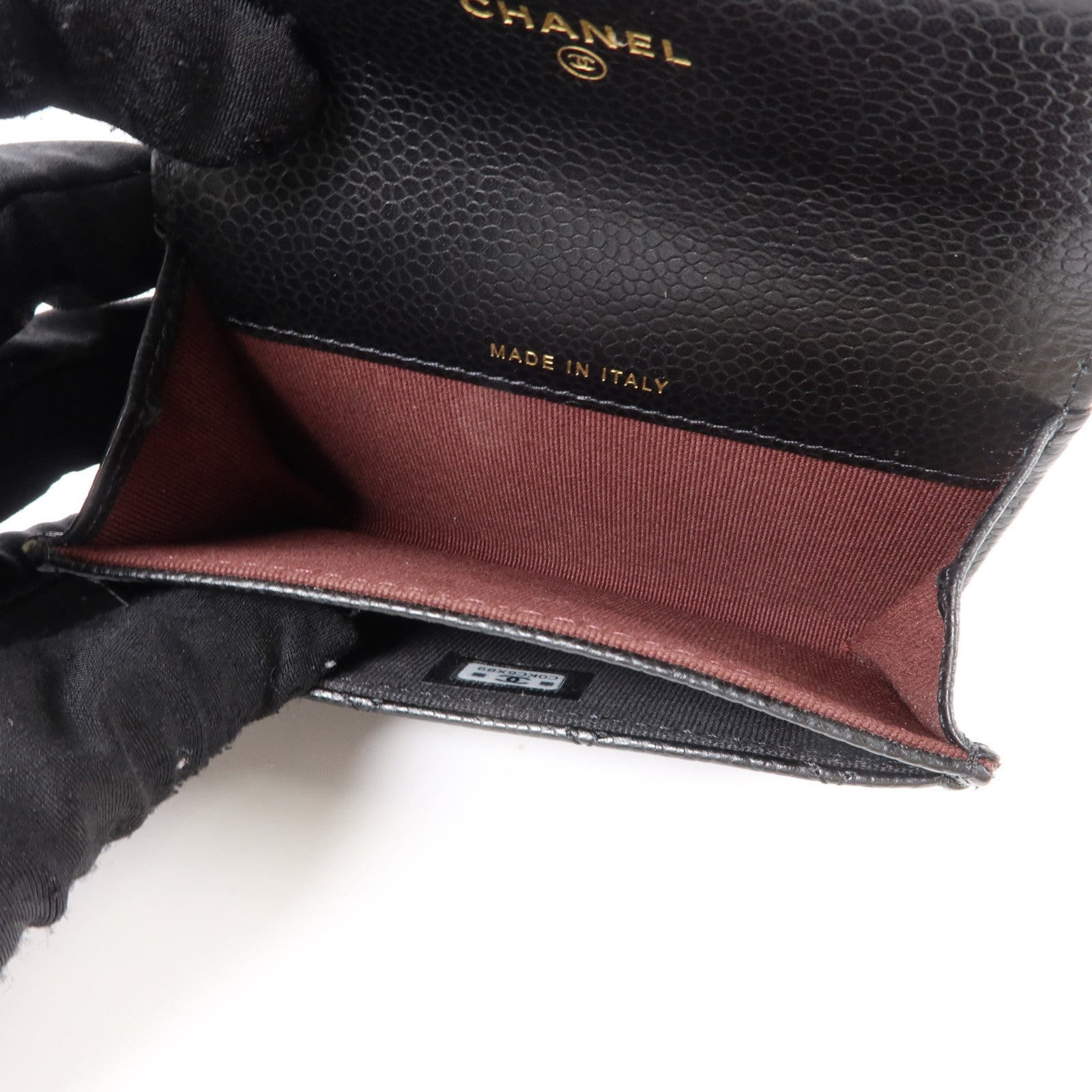CHANEL 牛皮皮革Classic Flap Card Holder金扣卡片套