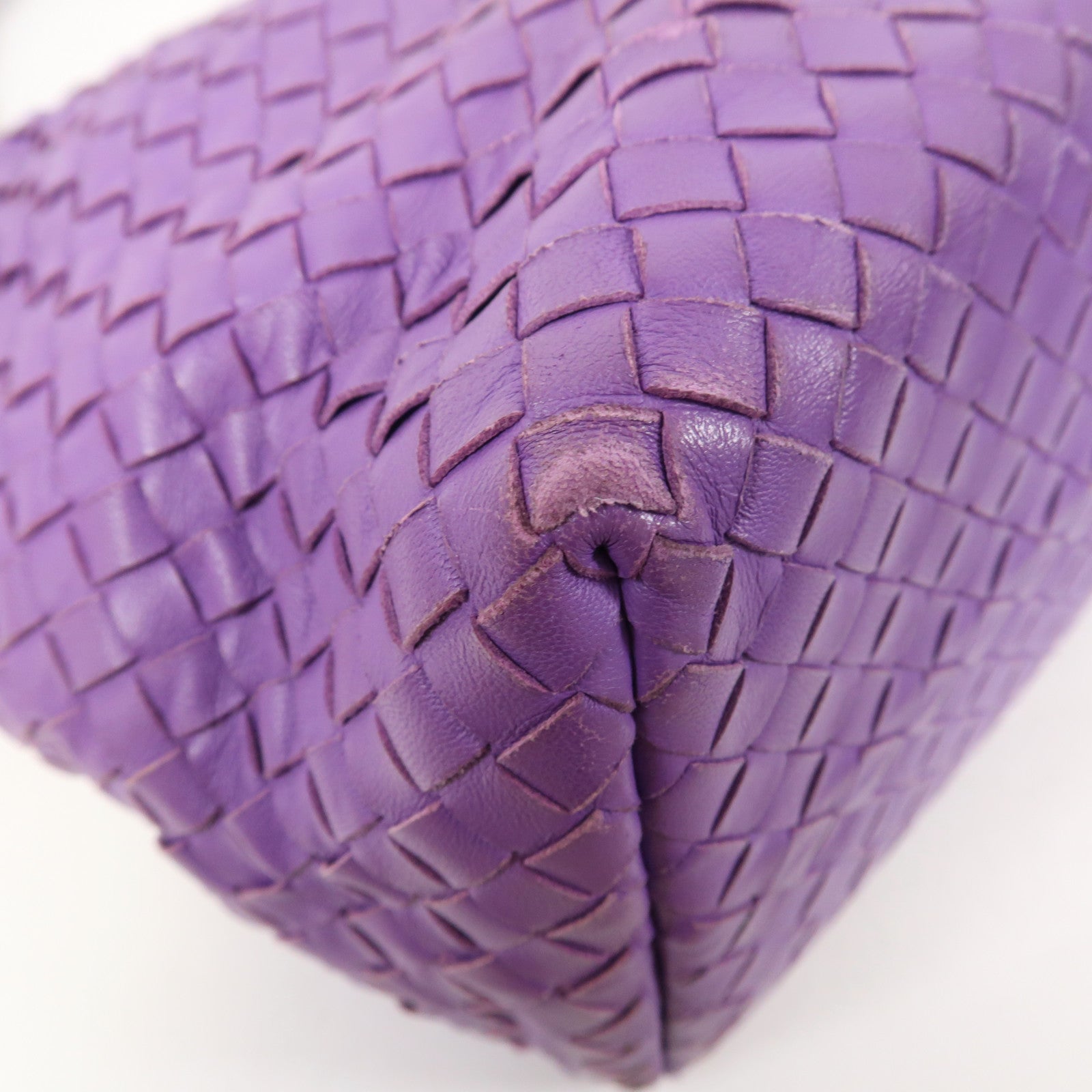 BOTTEGA VENETA 織紋皮革Shoulder Bag肩背袋紫色