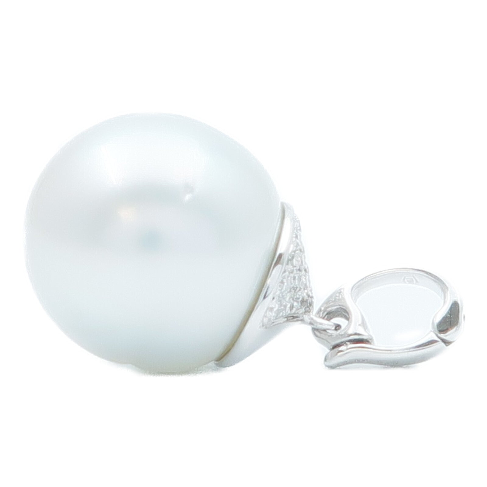 JEWELRY 18K白金Pearl Diamond Pendant Top珍珠/鑽石吊墜