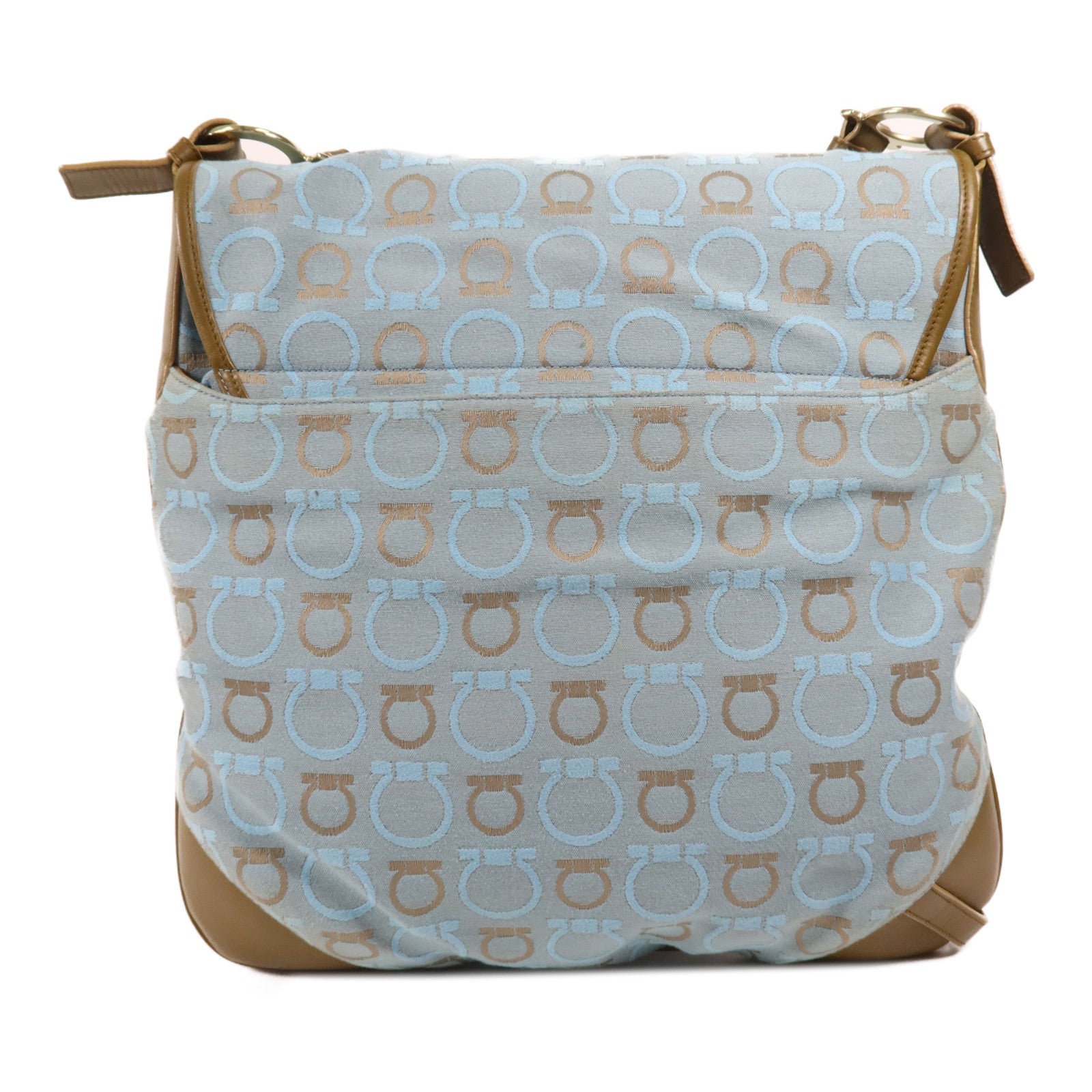 Salvatore Ferragamo 帆布Shoulder Bag金扣肩背袋