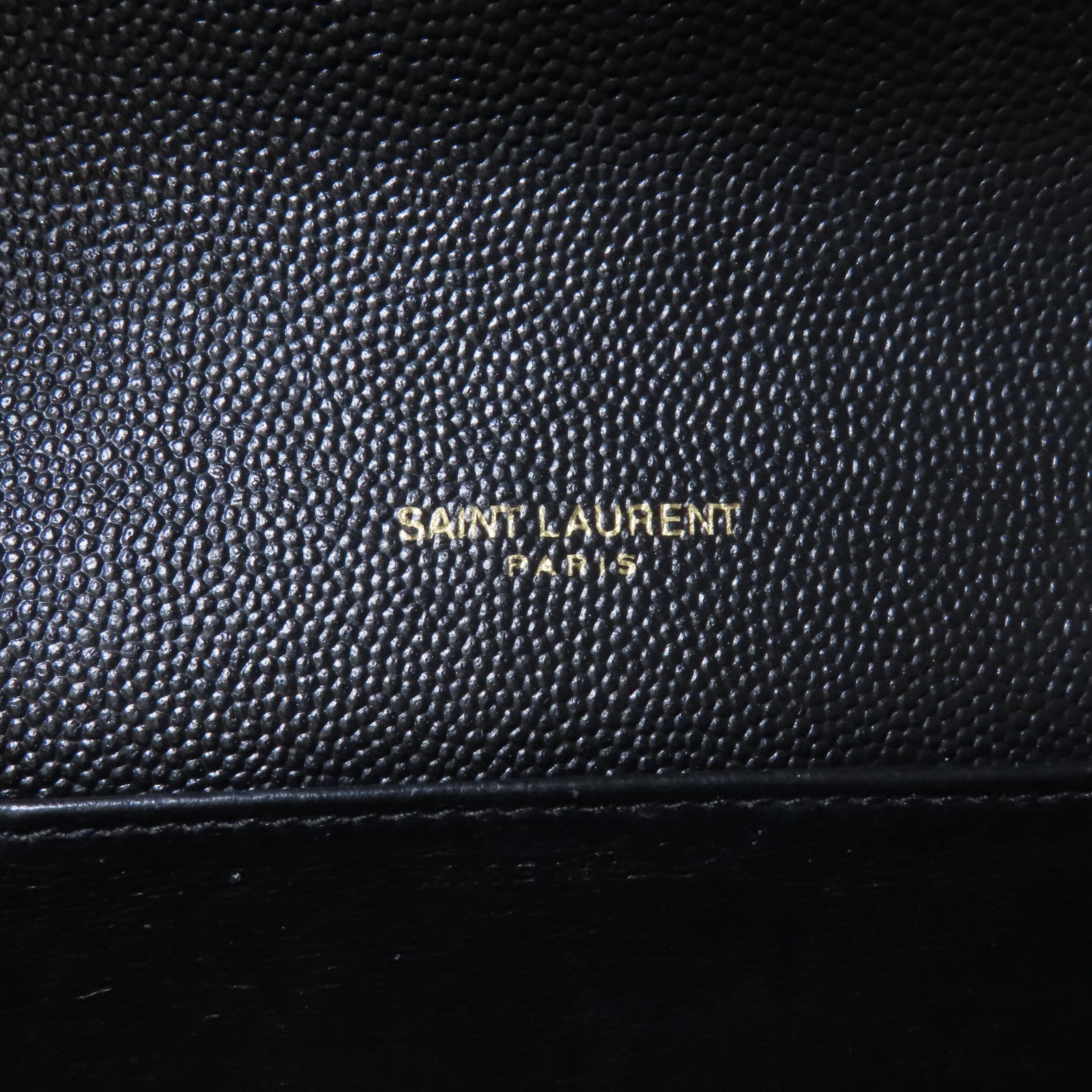 YVES SAINT LAURENT 牛皮皮革Chain Shoulder金扣鏈帶肩背袋肩背袋黑色