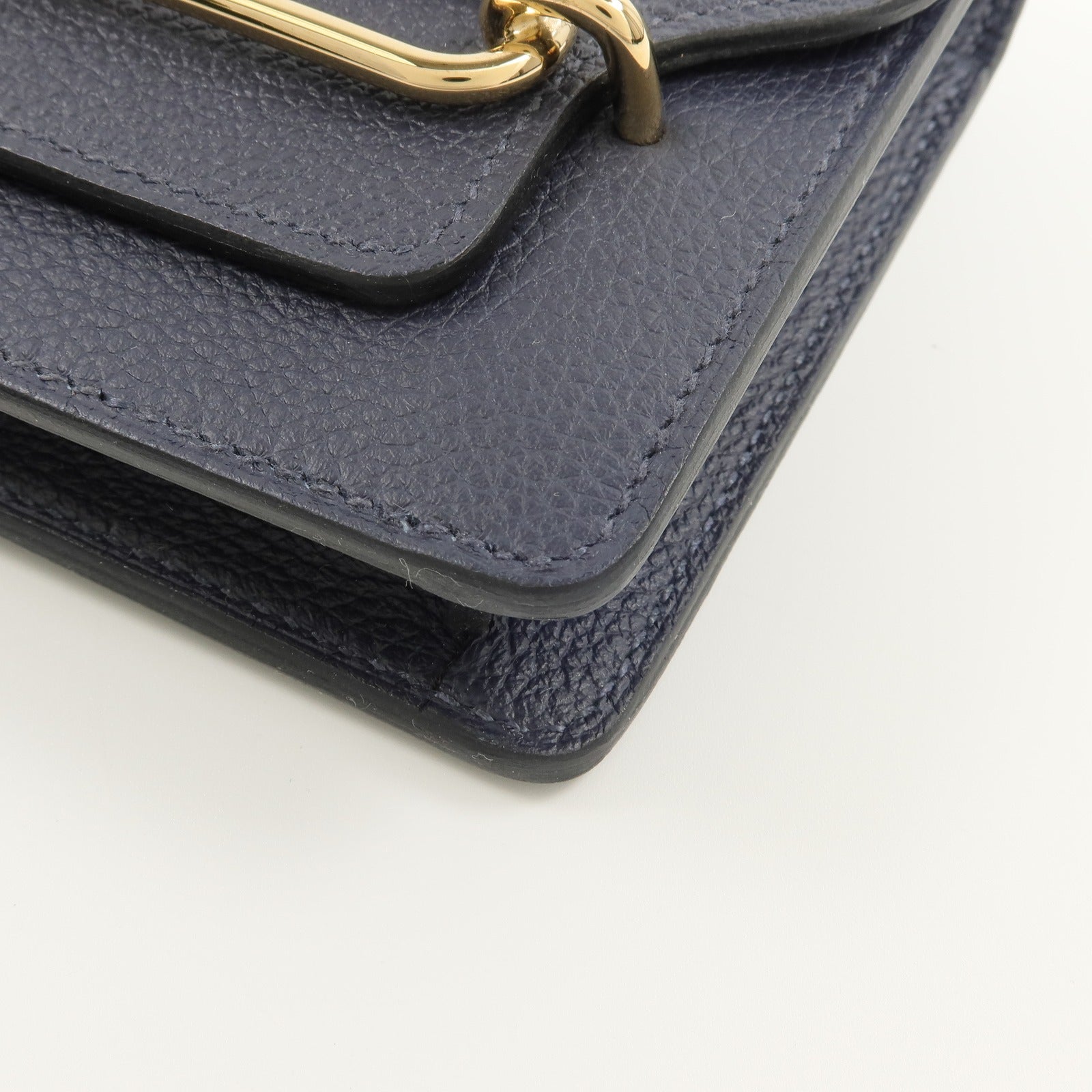 HERMES 【激減優惠】Evercolor皮革Roulis Slim Wallet錢包Bleu Nuit