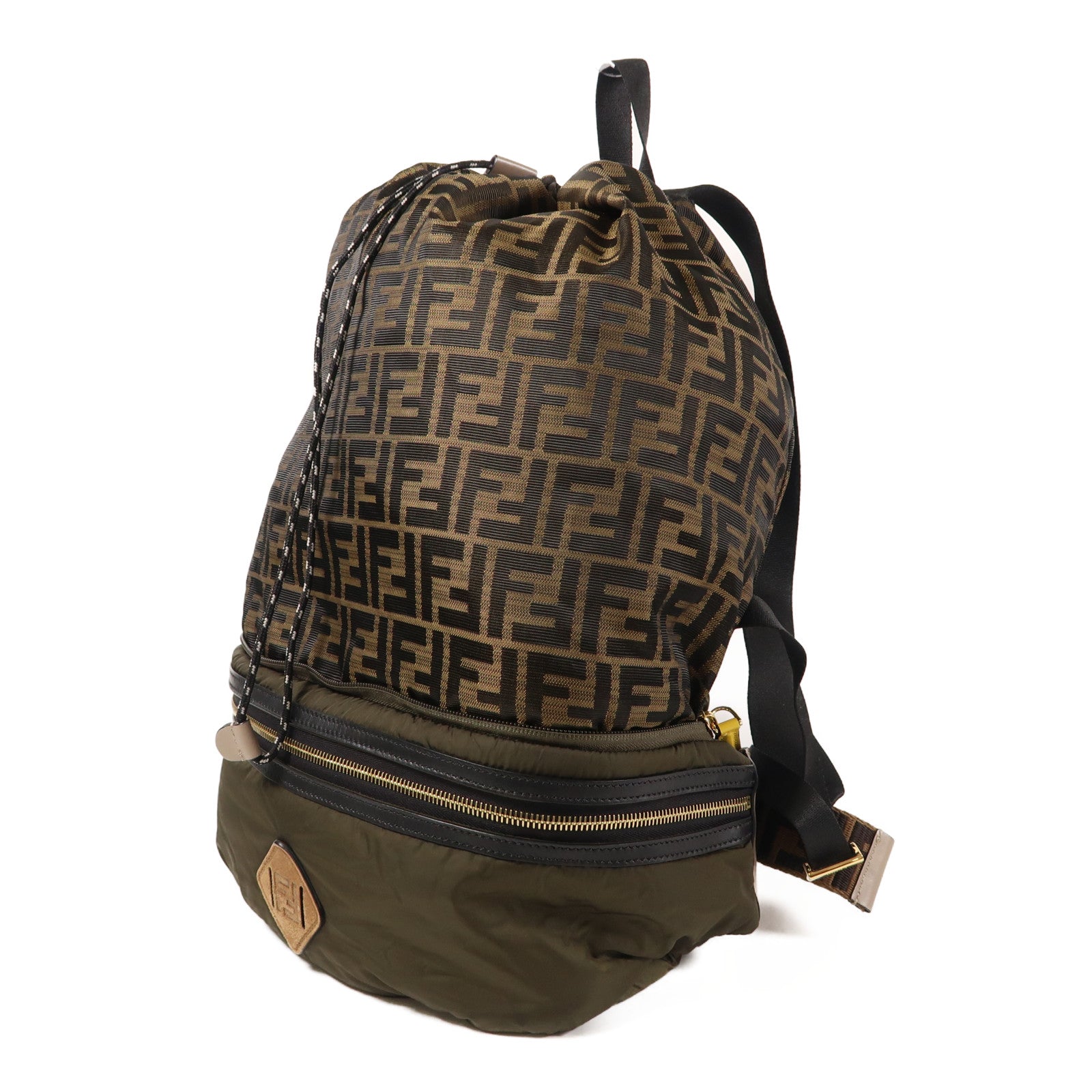 FENDI Waist Bag Backpack Nylon Brown