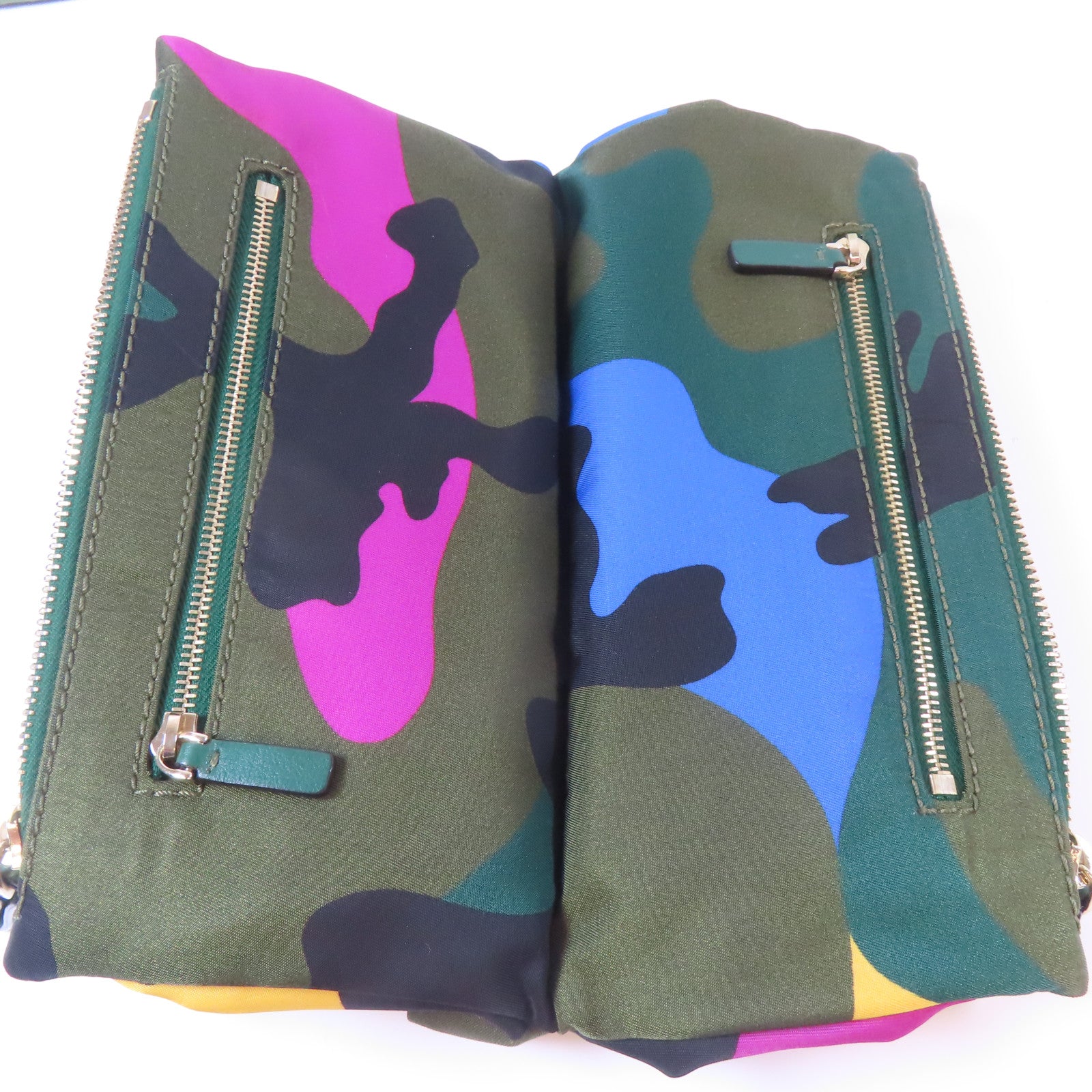 Valentino 【激減優惠】尼龍Clutch Bag金扣手拿包迷彩色
