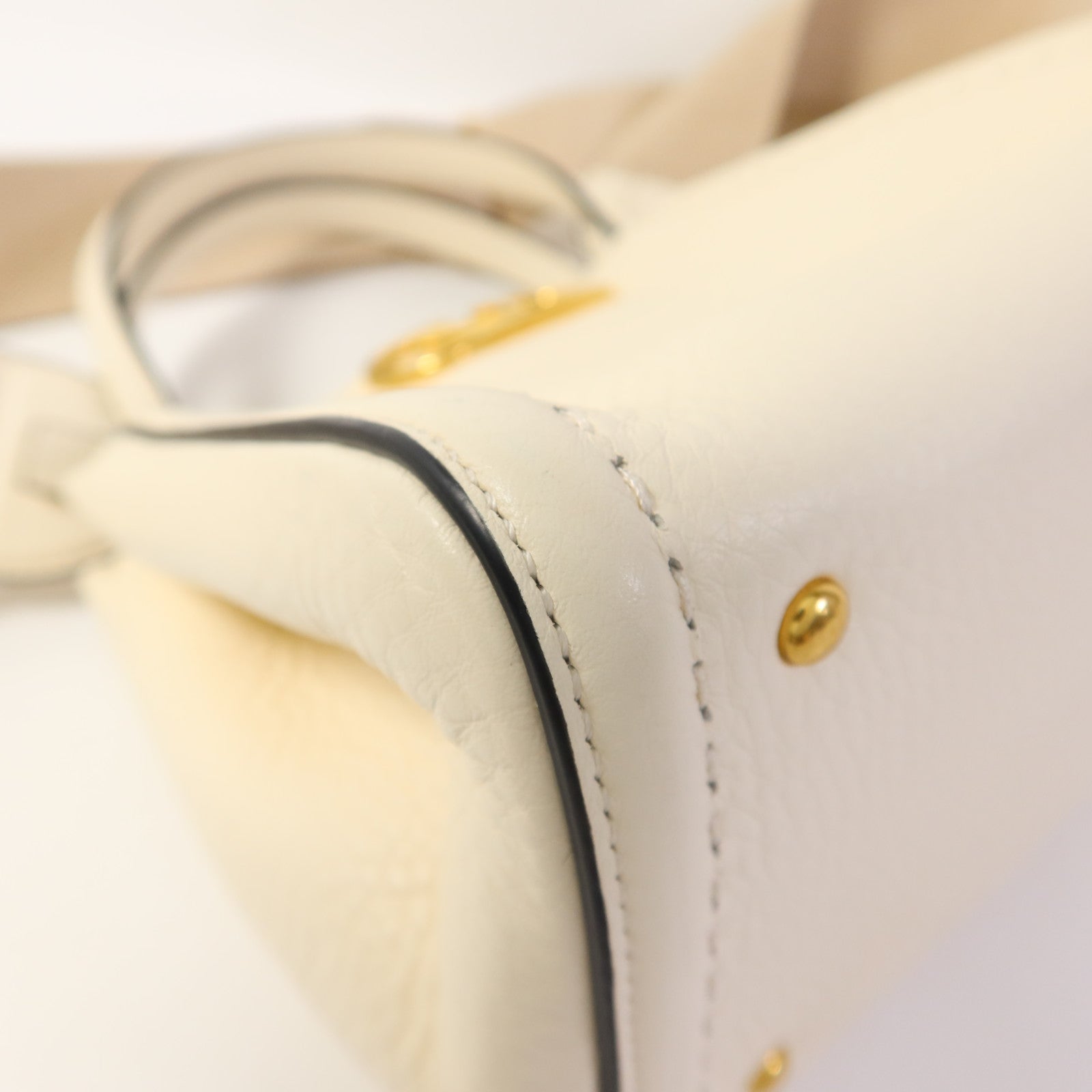 Valentino 牛皮皮革2 Way Shoulder Bag金扣手挽肩背兩用袋
