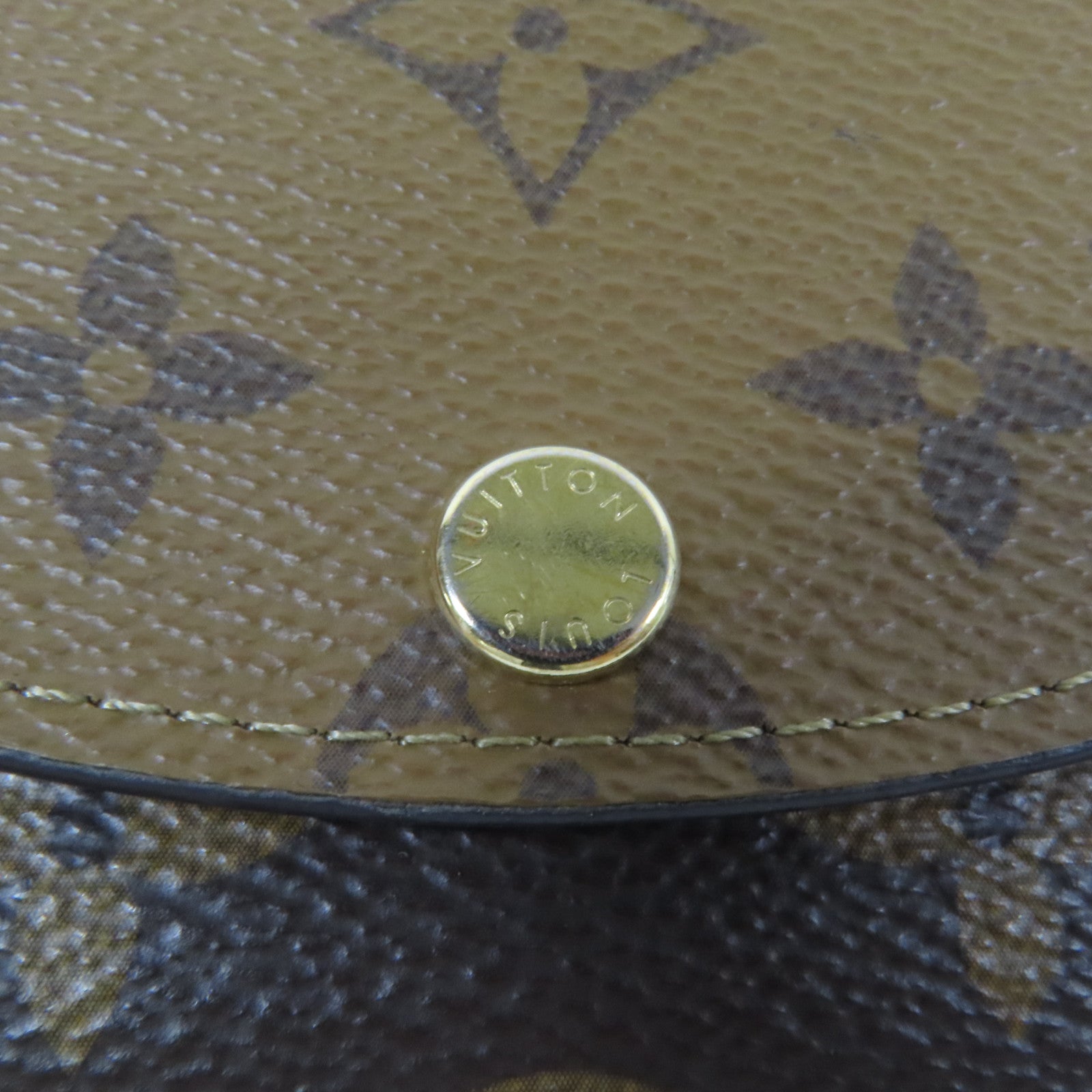 LOUIS VUITTON Monogram Reverse Cannes Rosalie Coin Purse金扣零錢包