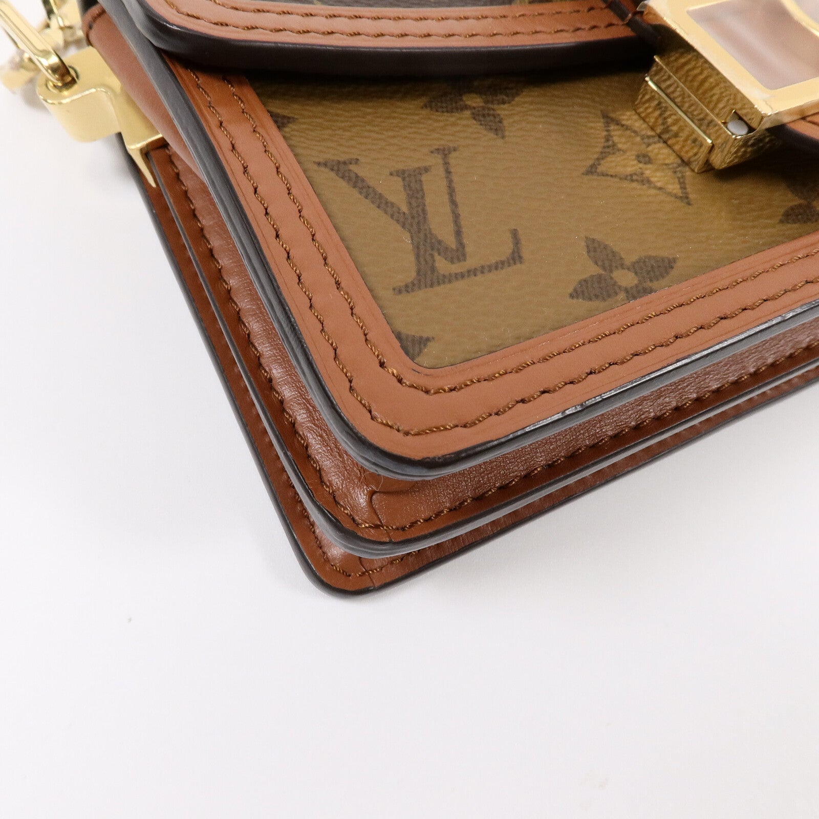 LOUIS VUITTON Monogram Reverse Dauphine East West手挽肩背兩用袋
