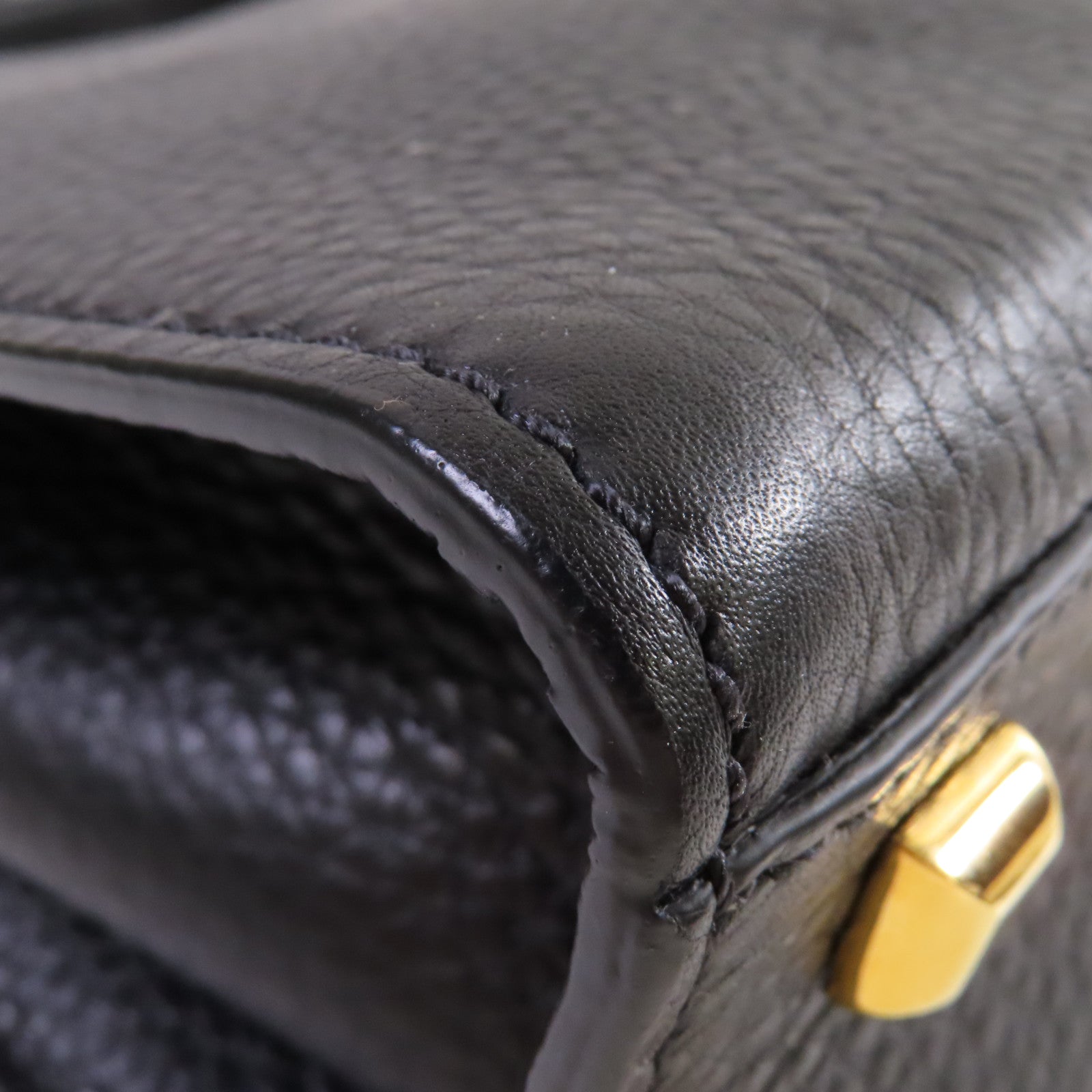 Valentino 牛皮皮革2Way Shoulder Bag金扣手挽肩背兩用袋黑色