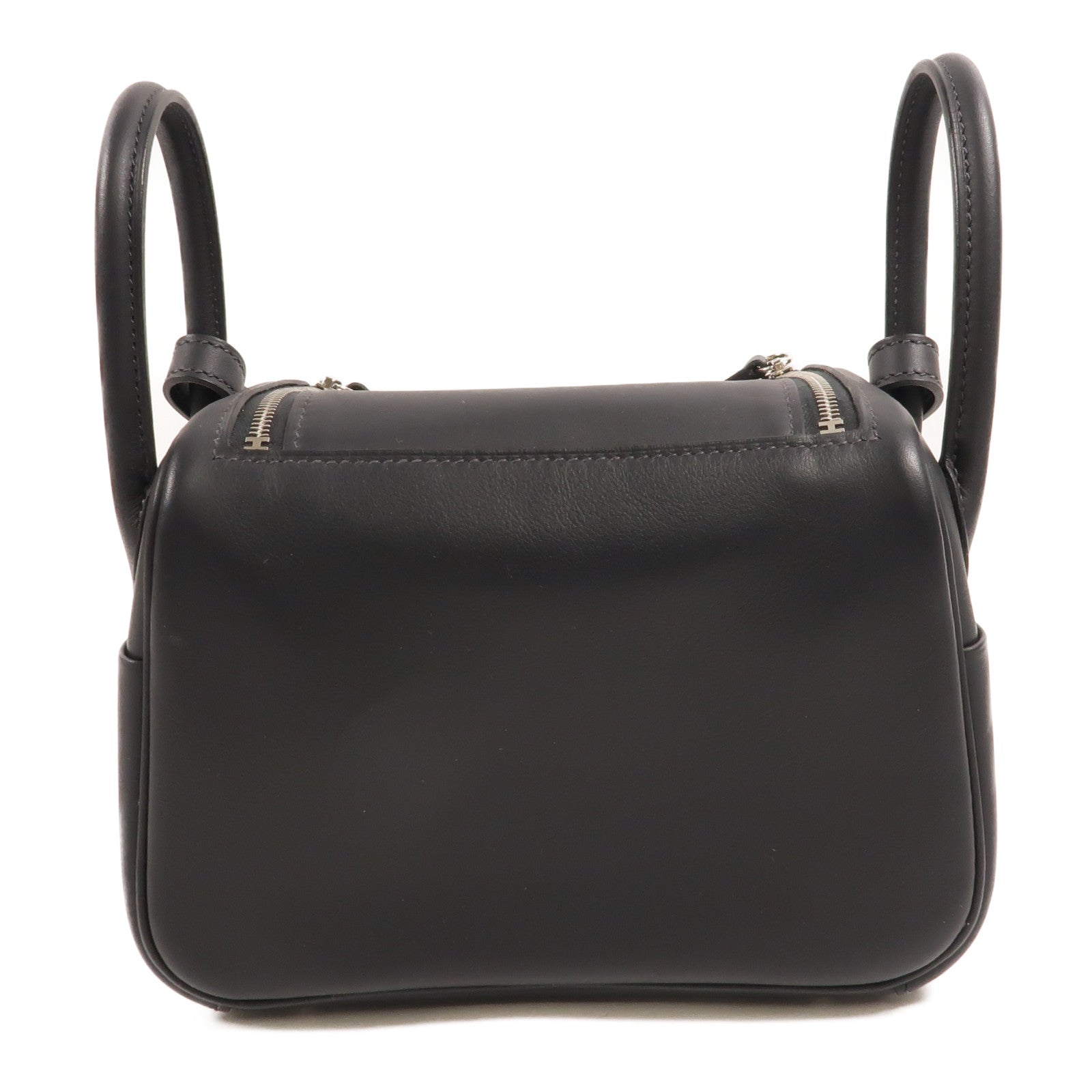 HERMES Swift皮革Mini Lindy金扣手挽肩背兩用袋Caban/Vert Vertigo